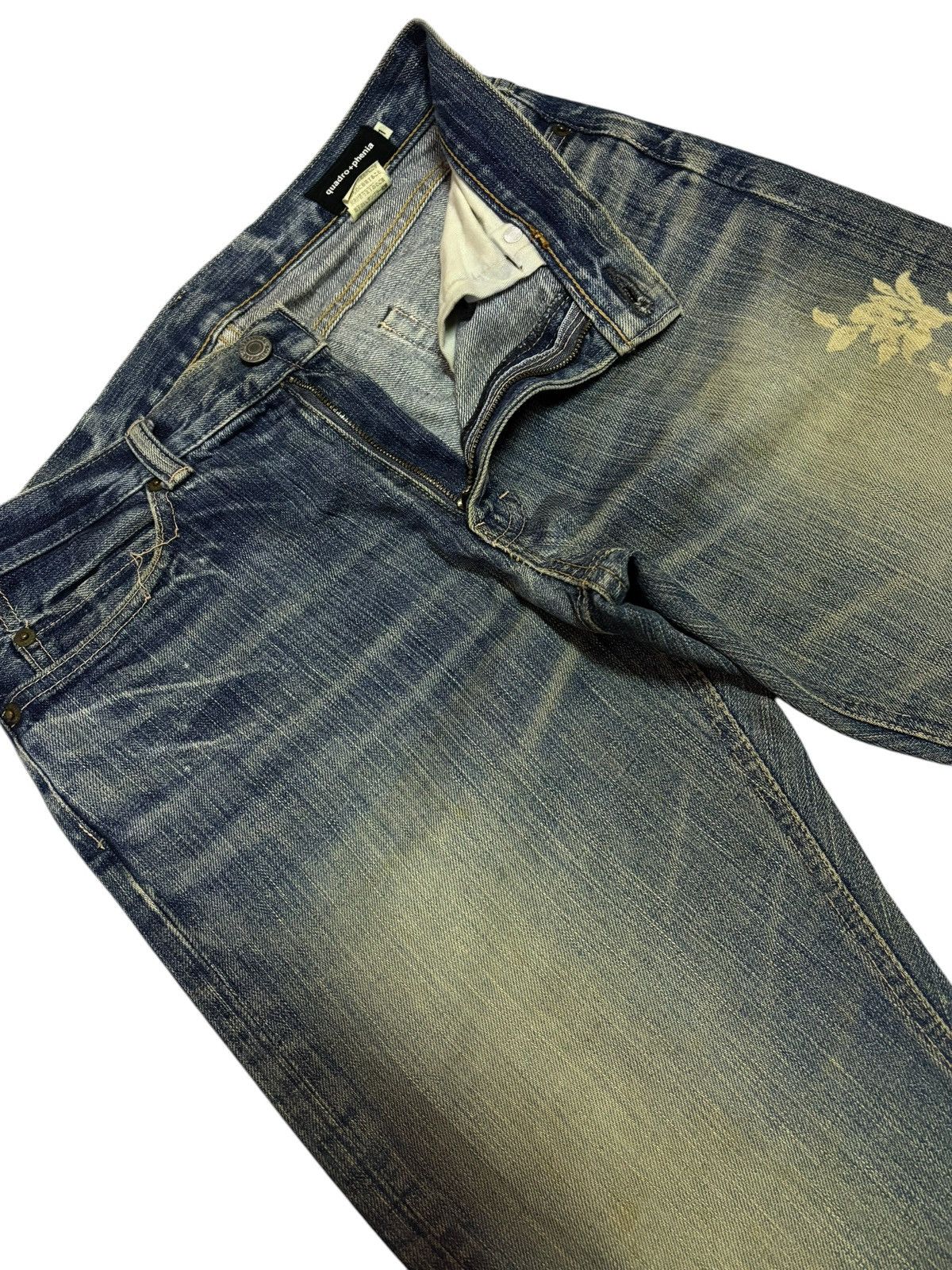 Junya Watanabe Quadro+Phenia Mud Washed Distressed Jeans Size US 30 / EU 46 - 3 Thumbnail