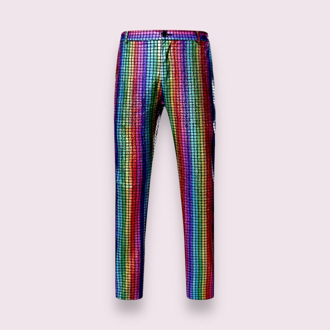 Rainbow Men’s Holographic Rainbow Pants Size US 38 / EU 54 - 1 Thumbnail