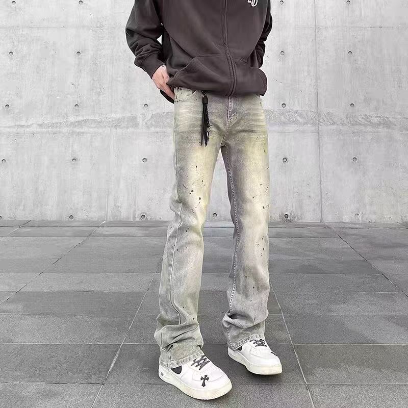 Jean Blue Ink-Splattered Loose-Fit Jeans Size US 30 / EU 46 - 1 Thumbnail