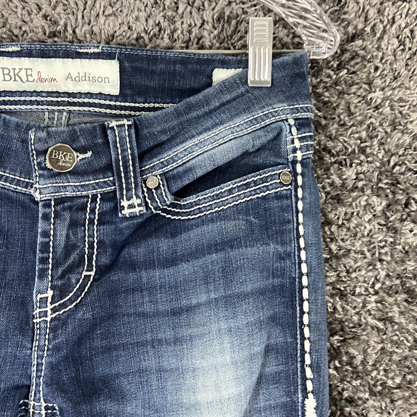 Madison VINTAGE Addison Denim Jeans Women Bootcut 25R Blue Heavy Stitch Denim Jeans Womens 25 Regular Blue Jeans Women’s 25R Womens Jeans Size 42" / US 20 - 5 Thumbnail