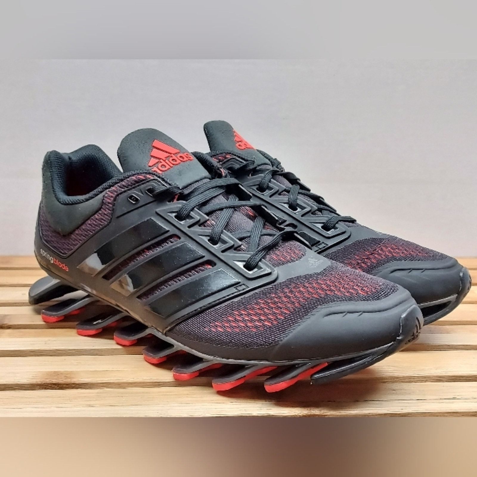 Adidas Adidas Mens | Black & Red Springblade Athletic Shoes Size 9 Size US 9 / EU 42 - 2 Thumbnail