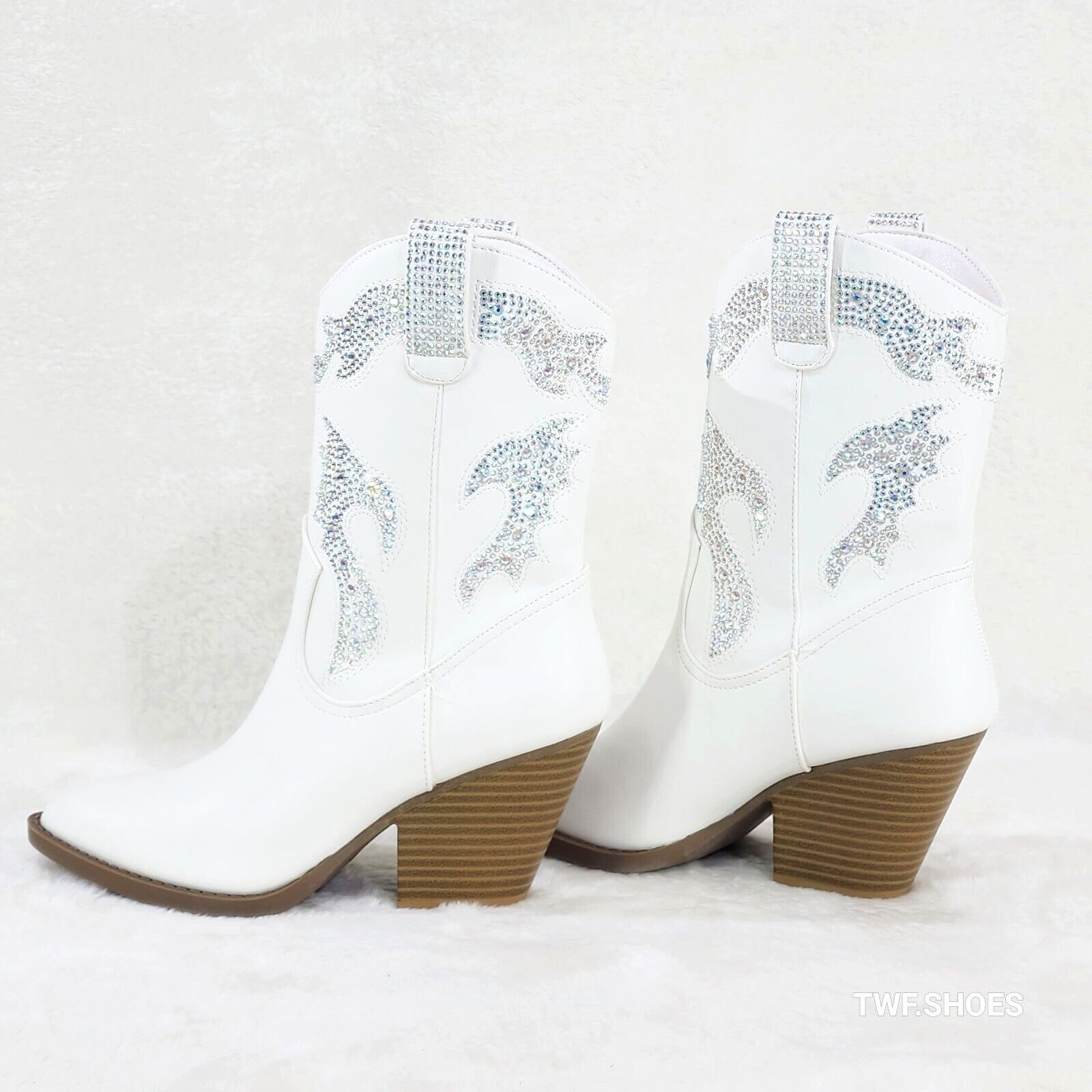 Other Patty White Multi Sparkle Rhinestones Country Glam Western C Size US 9 / IT 39 - 3 Thumbnail