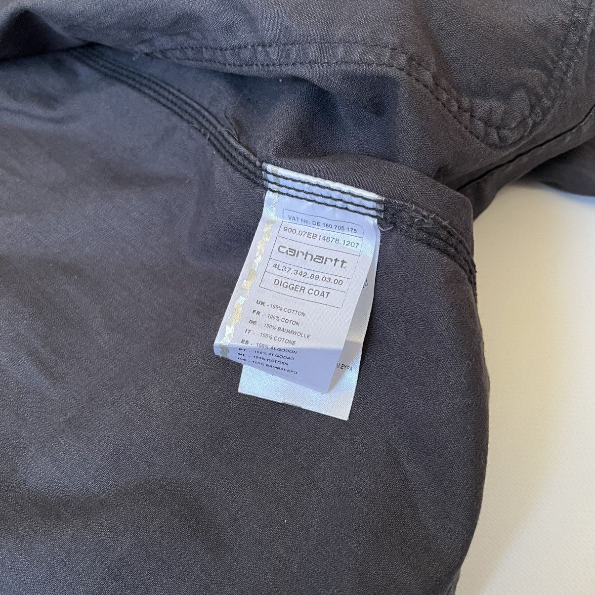 Carhartt Carhartt Digger Coat Dark Gray Mens M Size US M / EU 48-50 / 2 - 5 Thumbnail