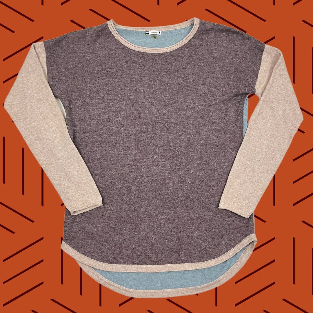Smartwool SmartWool Shadow Pine Sweater Womens M Colorblock Wool Blend Base Layer Hiking Shirt Size M / US 6-8 / IT 42-44 - 1 Thumbnail