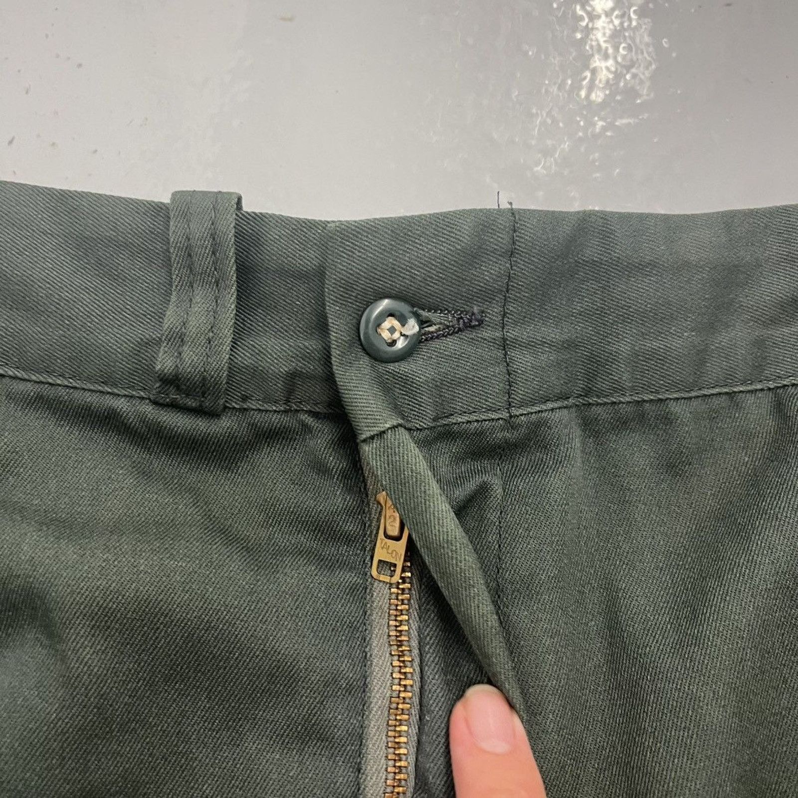 Other Vintage 60s Green Sanforized Cotton Workwear Chinos 42x30 Size US 42 / EU 58 - 2 Thumbnail