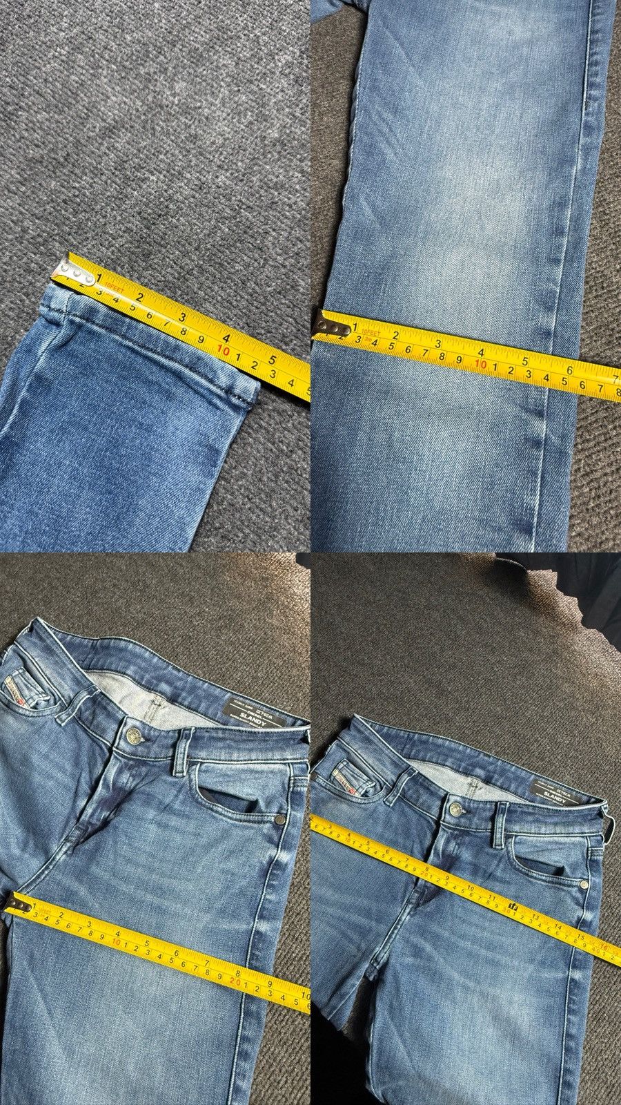 Diesel 00s Diesel Luxury Slandy Super Skinny Y2K Light Wash Jeans Size 28" / US 6 / IT 42 - 21 Thumbnail