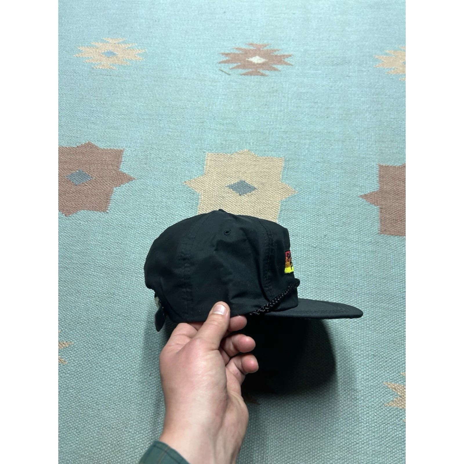 GAS VINTAGE Pacific Strapback Hat Cap Black Embroidered Adjustable Men Gas Fuel Pride Pacific Brand Strapback Hat Size ONE SIZE - 8 Thumbnail