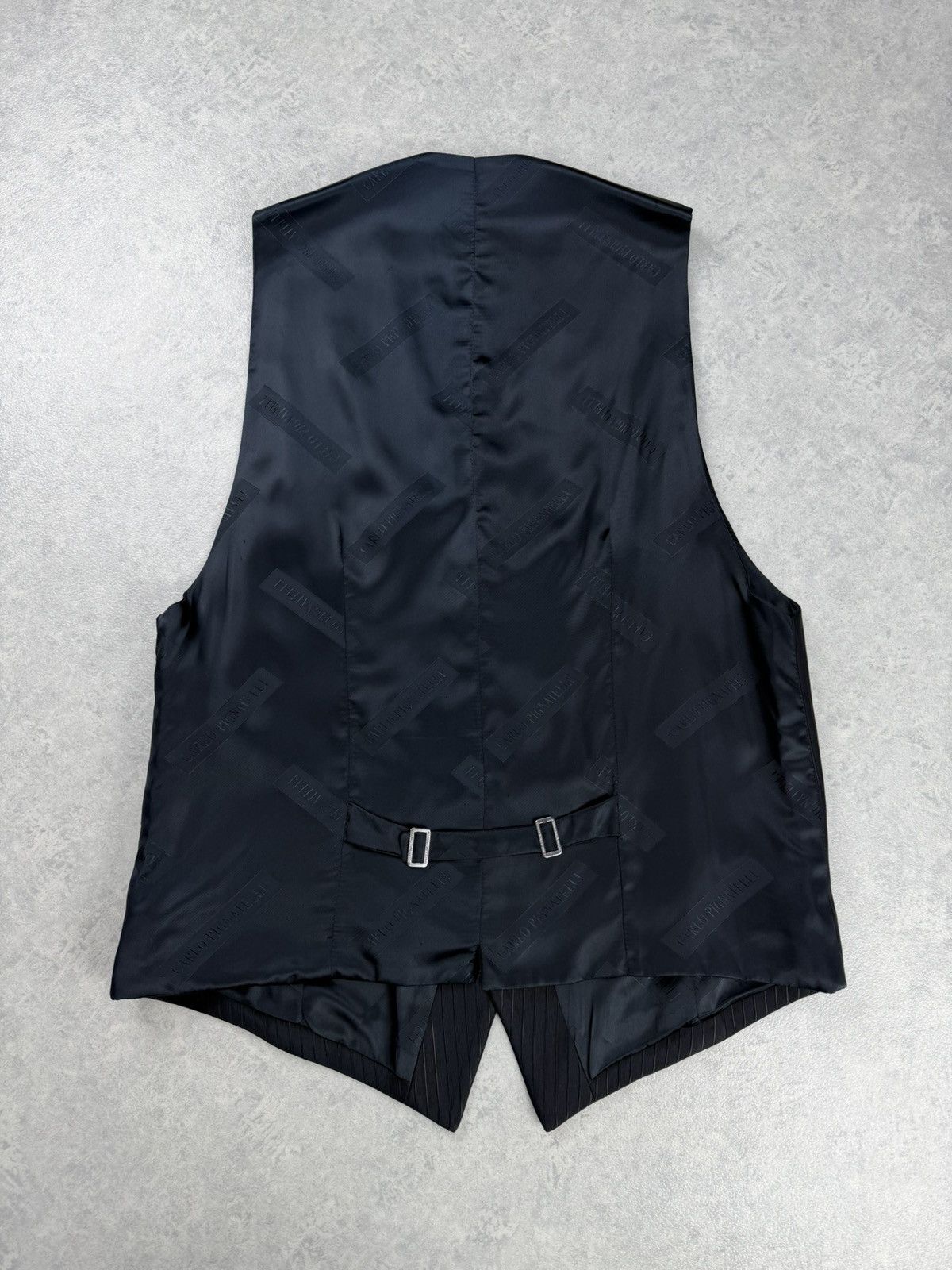 Carlo Pignatelli Carlo Pignatelli Suit 3 Piece Black Stripe Mens 54 Size 44R - 21 Thumbnail
