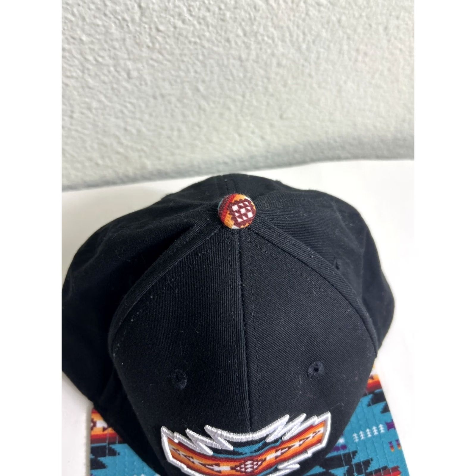 Native VINTAGE Aztec Native Tribal Print SnapBack Hat Flat Brim Cap One Size M-54 Baseball Size ONE SIZE - 5 Thumbnail