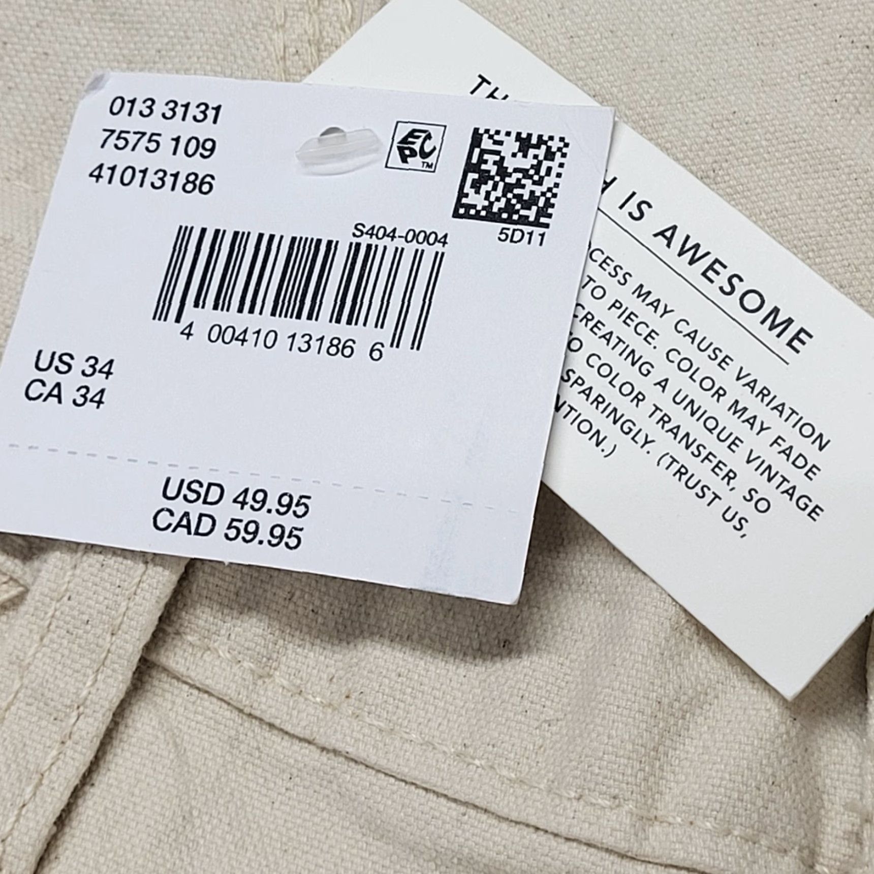 American Eagle Outfitters American Eagle 7" Flex Utility Shorts Men's ~Size 34~ Natural Carpenter Jeans Size US 34 / EU 50 - 5 Thumbnail