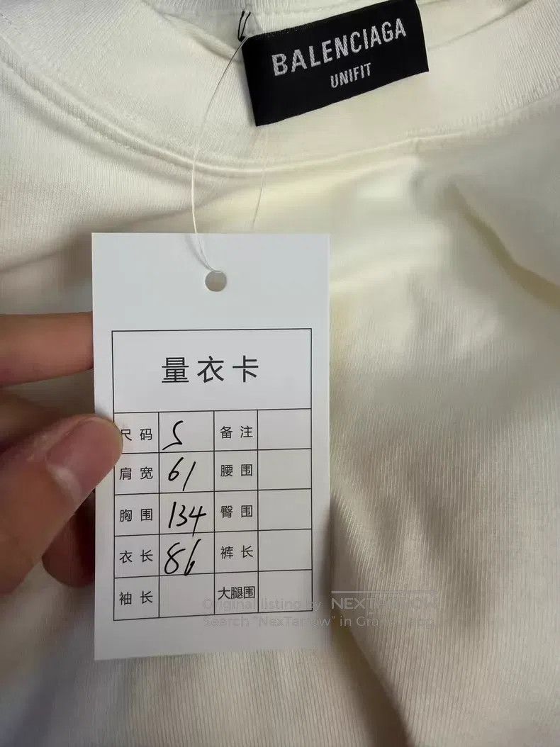 Balenciaga Balenciaga Letter Pattern Printed Fake Two-Piece Short Sle Size US S / EU 44-46 / 1 - 5 Thumbnail