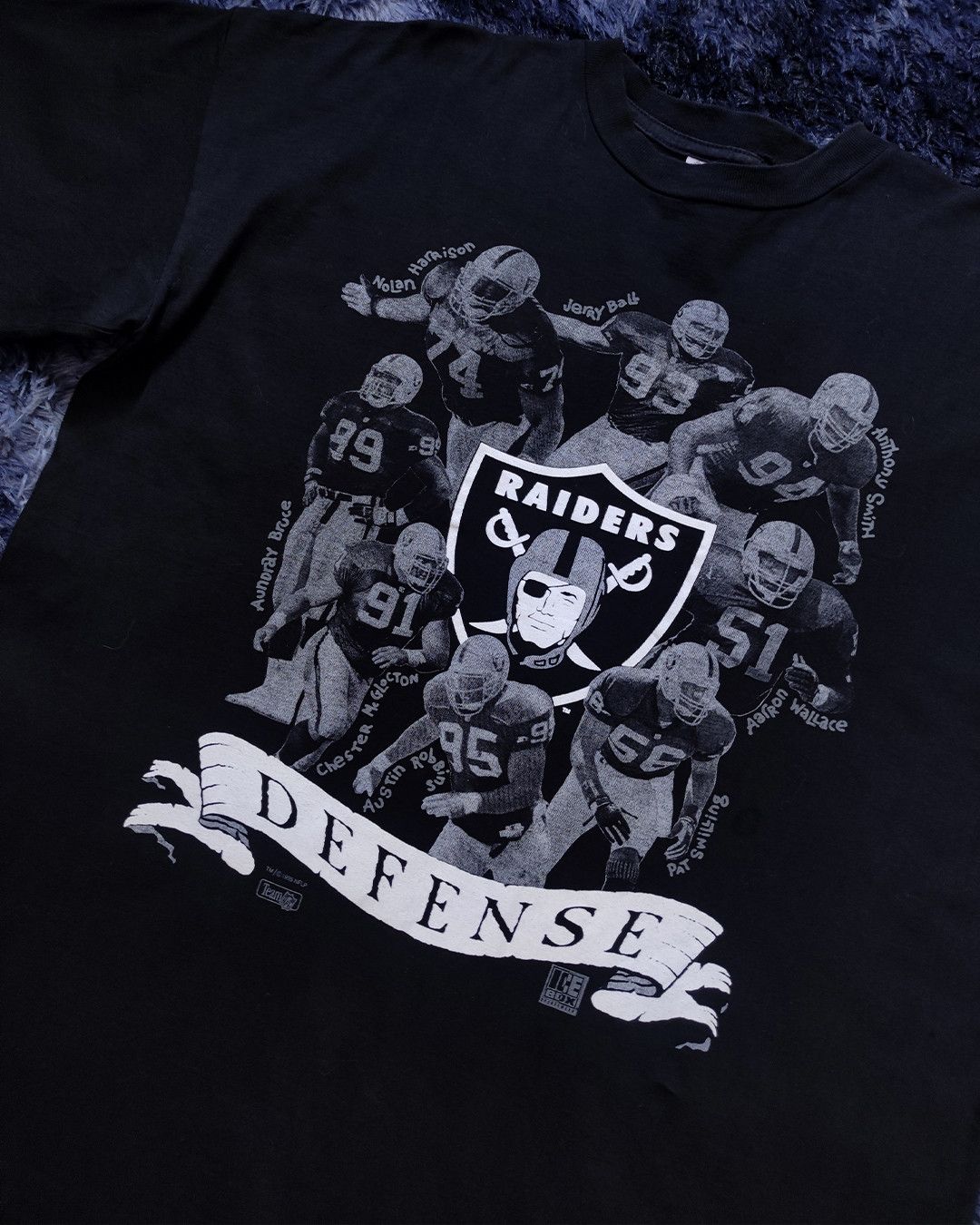 NFL × Vintage Rare 1995 NFL Oakland Riders Defense vintage tee Size US L / EU 52-54 / 3 - 3 Thumbnail