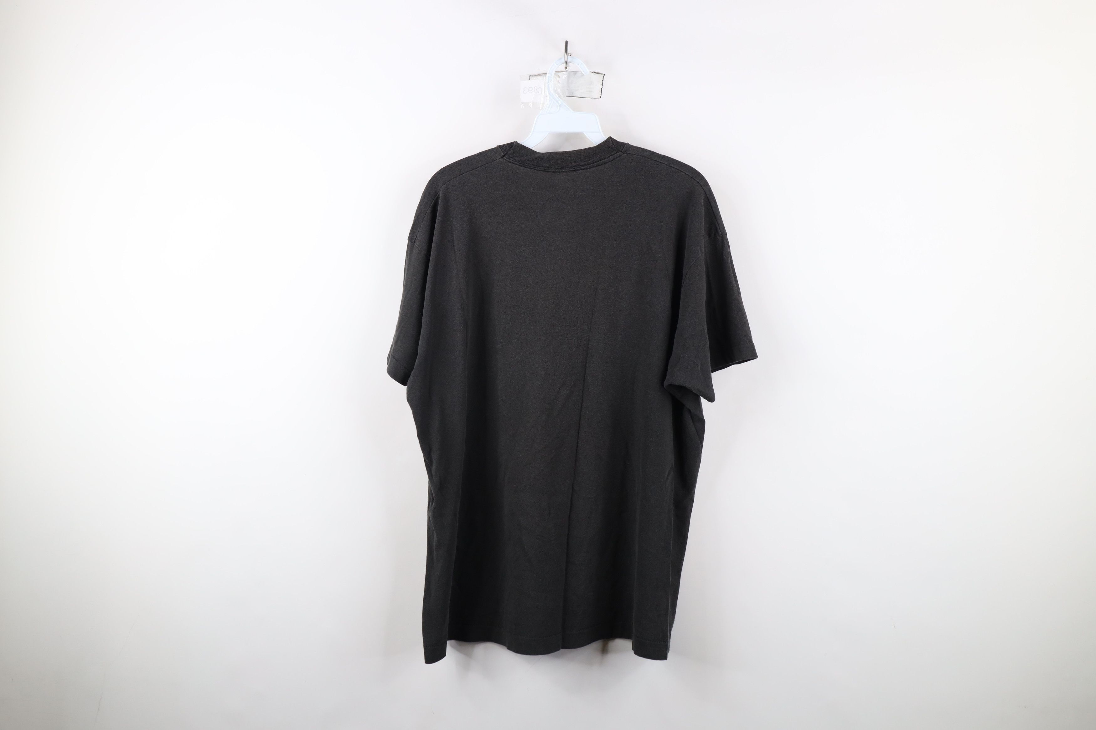Vintage Vintage 90s Streetwear Faded Cotton Pocket T-Shirt Black USA Size US XL / EU 56 / 4 - 12 Thumbnail
