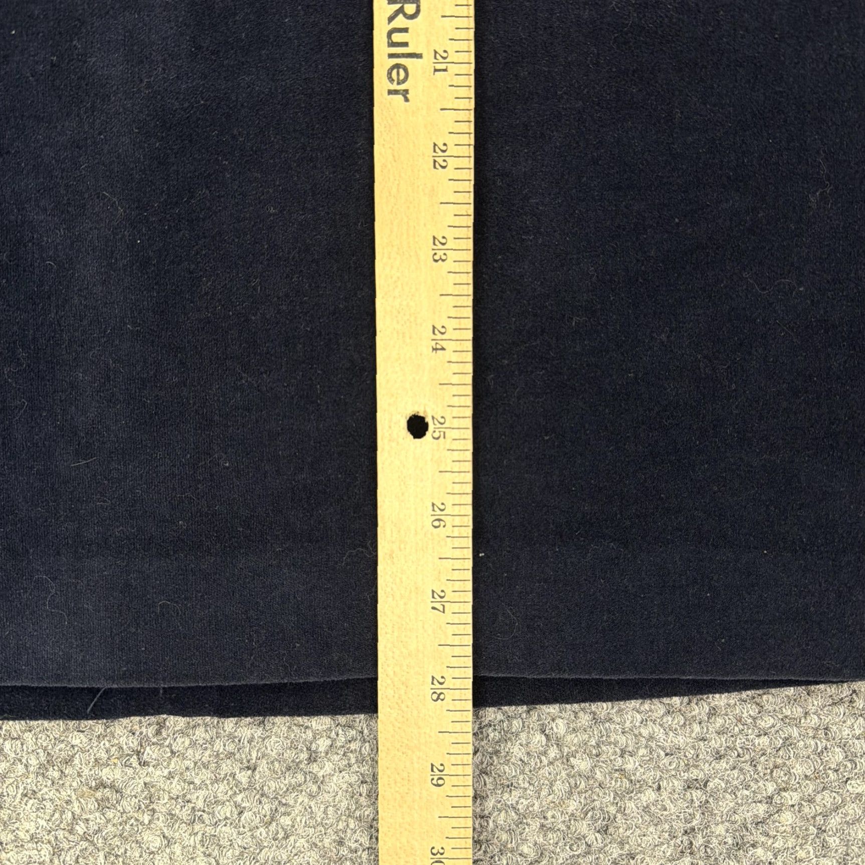 Velvet VINTAGE Albee Skirt Womens Blue Velvet Midi Side Slit 100% Cotton High Waist 10 Size 32" / US 10 / IT 46 - 5 Thumbnail