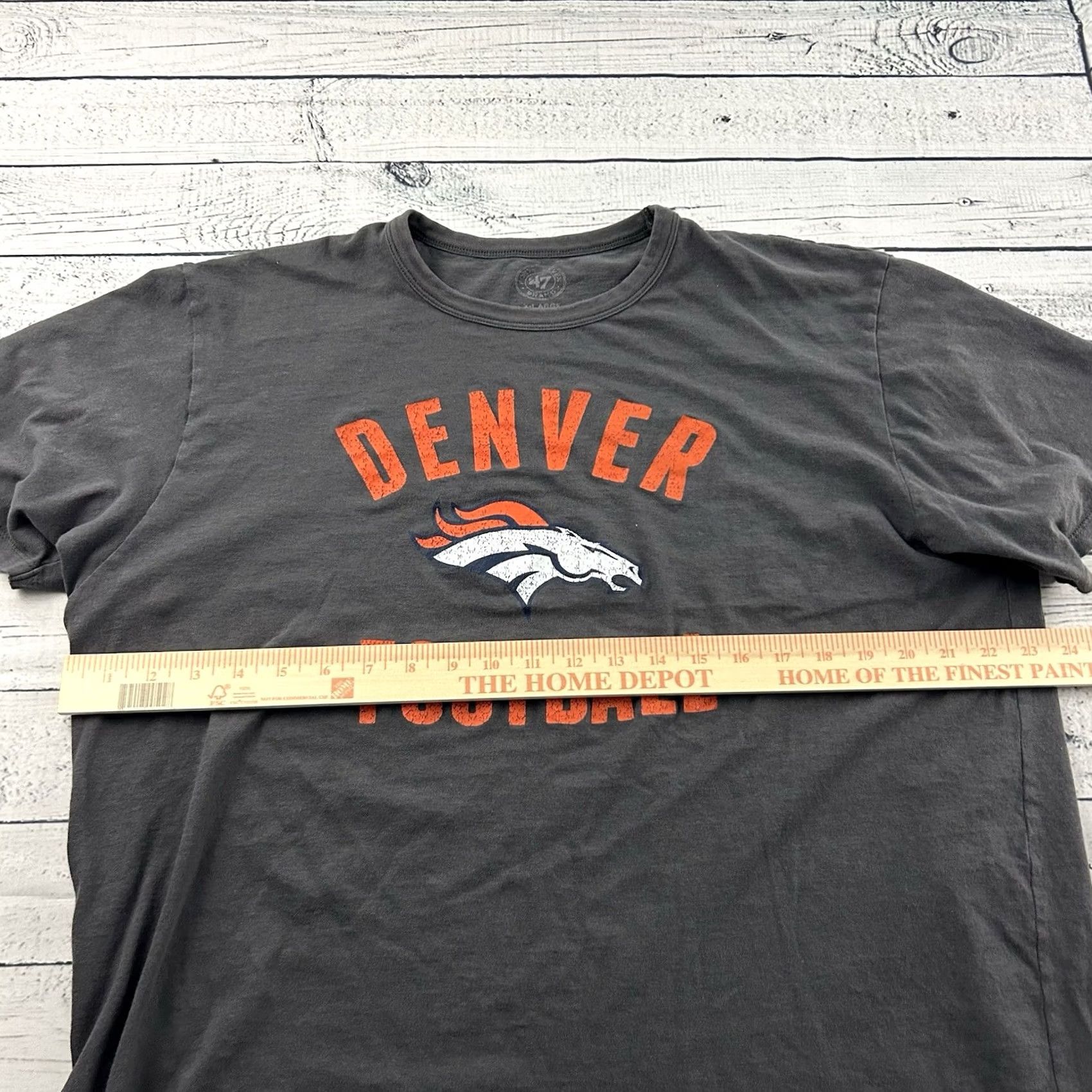 47 47 Brand Denver Broncos T-Shirt Mens XL Gray Short Sleeve Shirt Size US XL / EU 56 / 4 - 3 Thumbnail