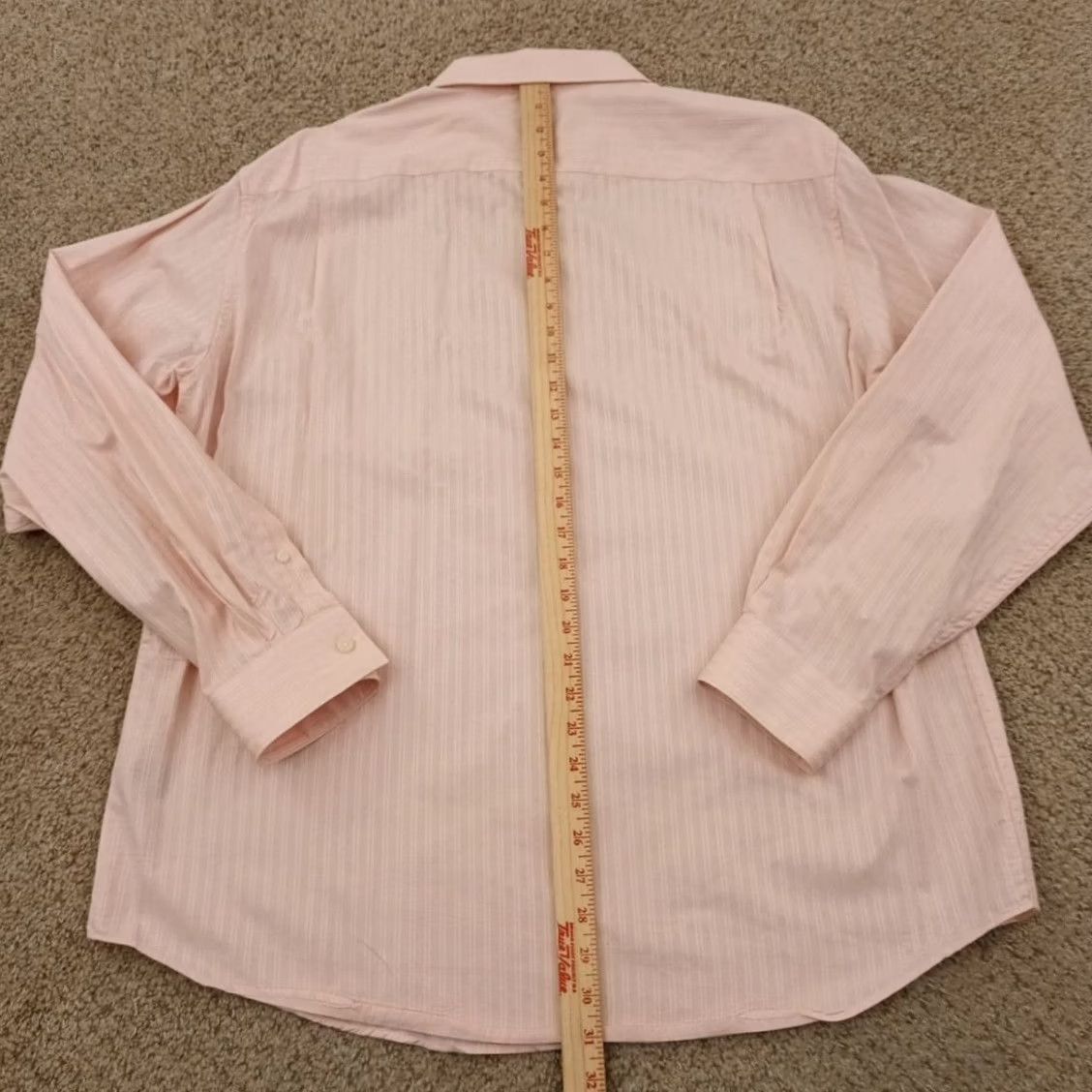 Apt. 9 Apt. 9 Shirt Mens XL Pink Striped Long Sleeve Button Up Cotton Size US XL / EU 56 / 4 - 6 Thumbnail