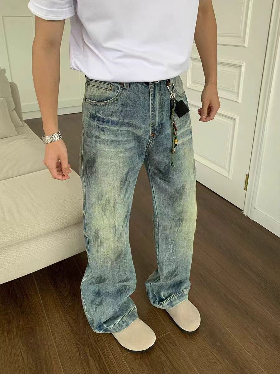 Japanese Brand × Jean Vintage washed and worn loose graffiti micro flare jeans Size US 32 / EU 48 - 4 Thumbnail
