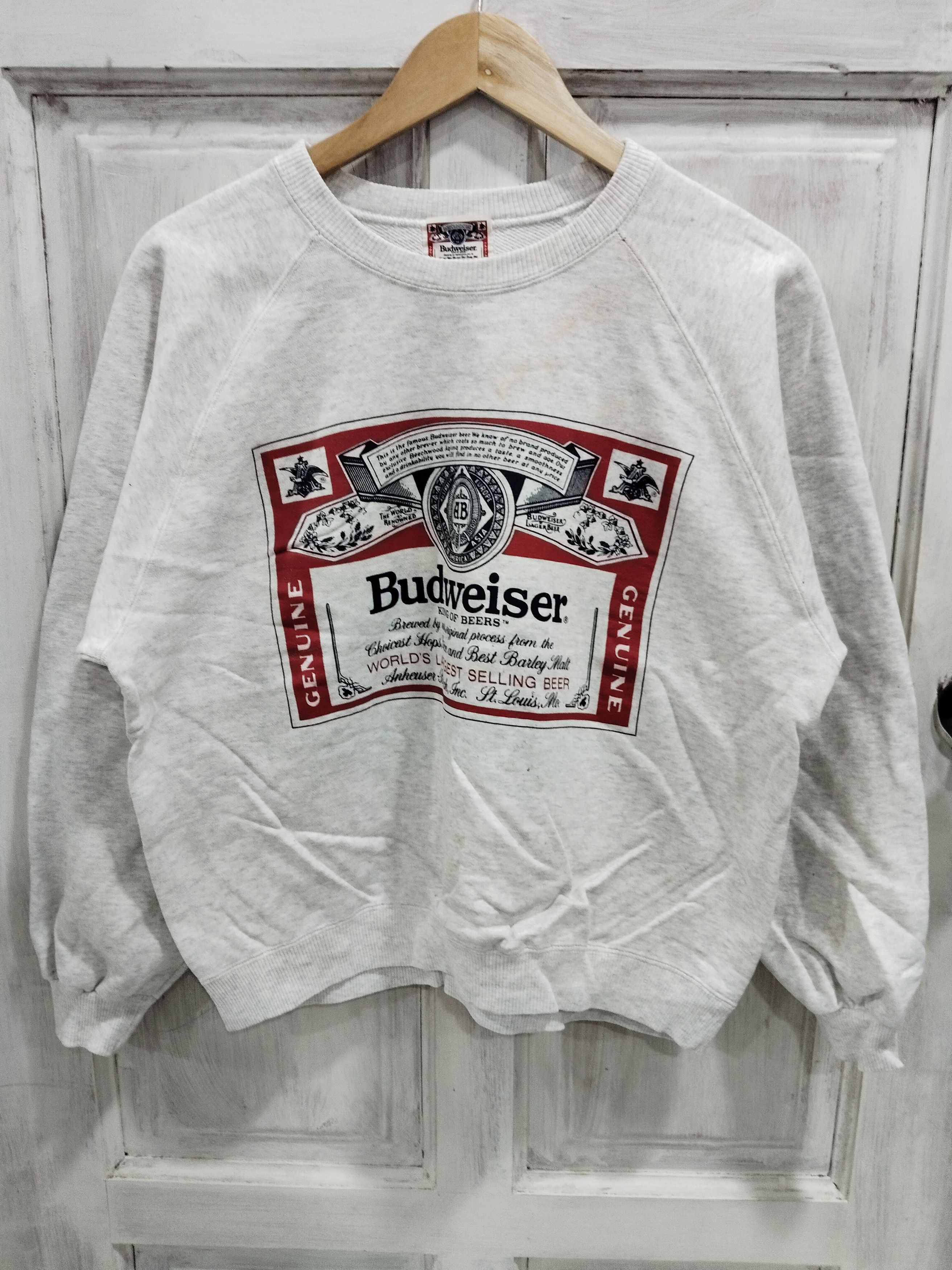 Budweiser Vintage Y2K Budweiser Big Logo Sweatshirt Size US L / EU 52-54 / 3 - 1 Thumbnail