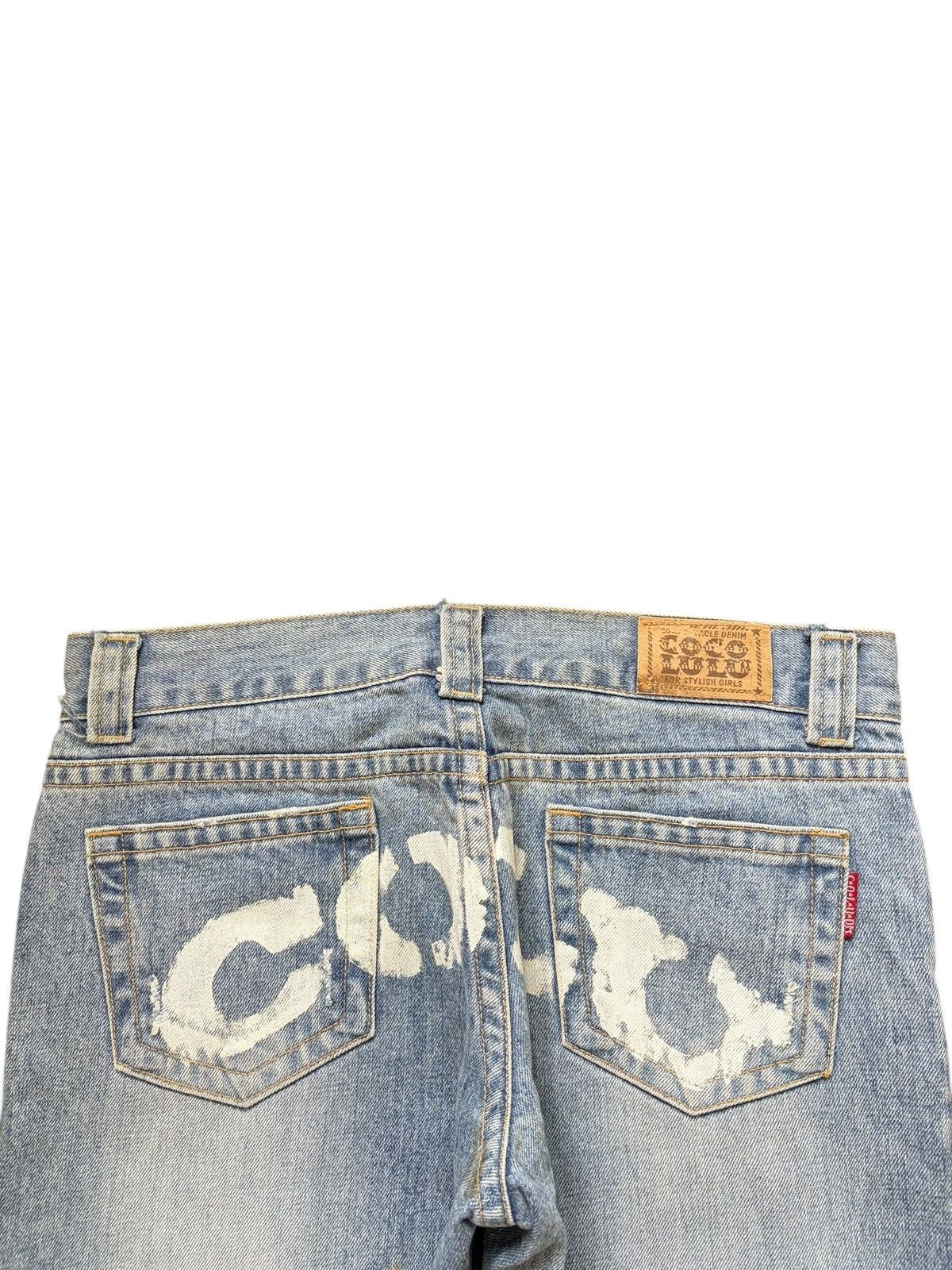 Fubu Vintage Coco Lulu Faded Wash Distress Baggy Jeans Size 31" - 4 Thumbnail