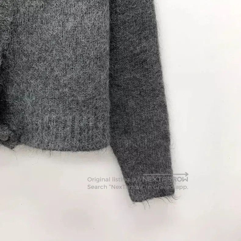 Miu Miu Miu Miu Dark Gray Knit Cardigan Sweater. Size S / US 4 / IT 40 - 4 Thumbnail