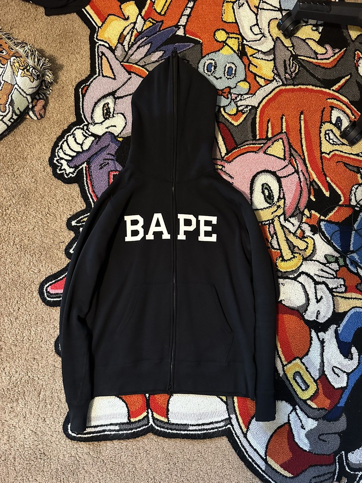 image of Bape New Year 2021 Premium Zip Hoodie in Black, Men's (Size Large)