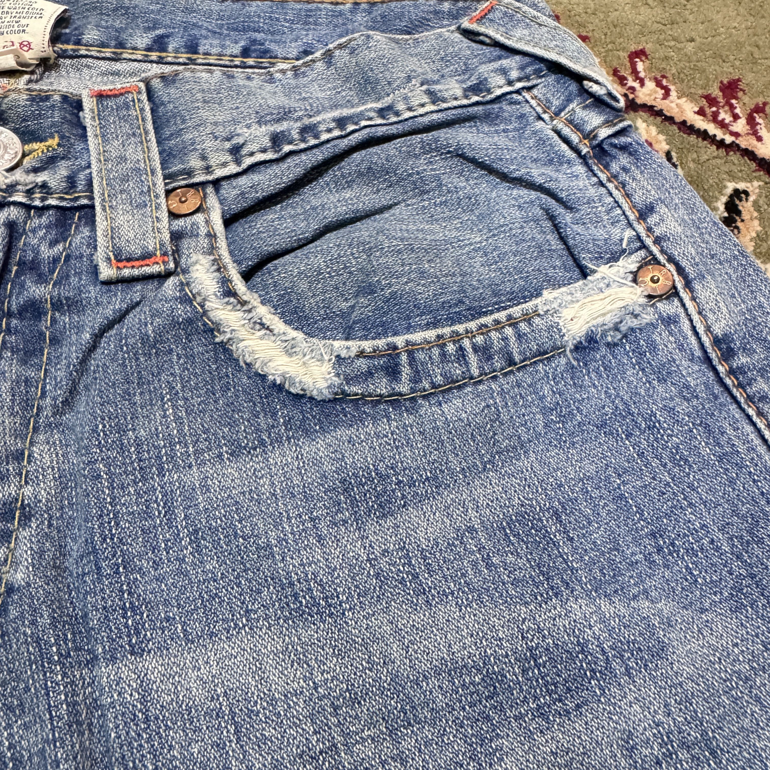True Religion Vintage Y2K Flare True Religion Joey Distressed Jeans Mens Size US 31 - 9 Thumbnail