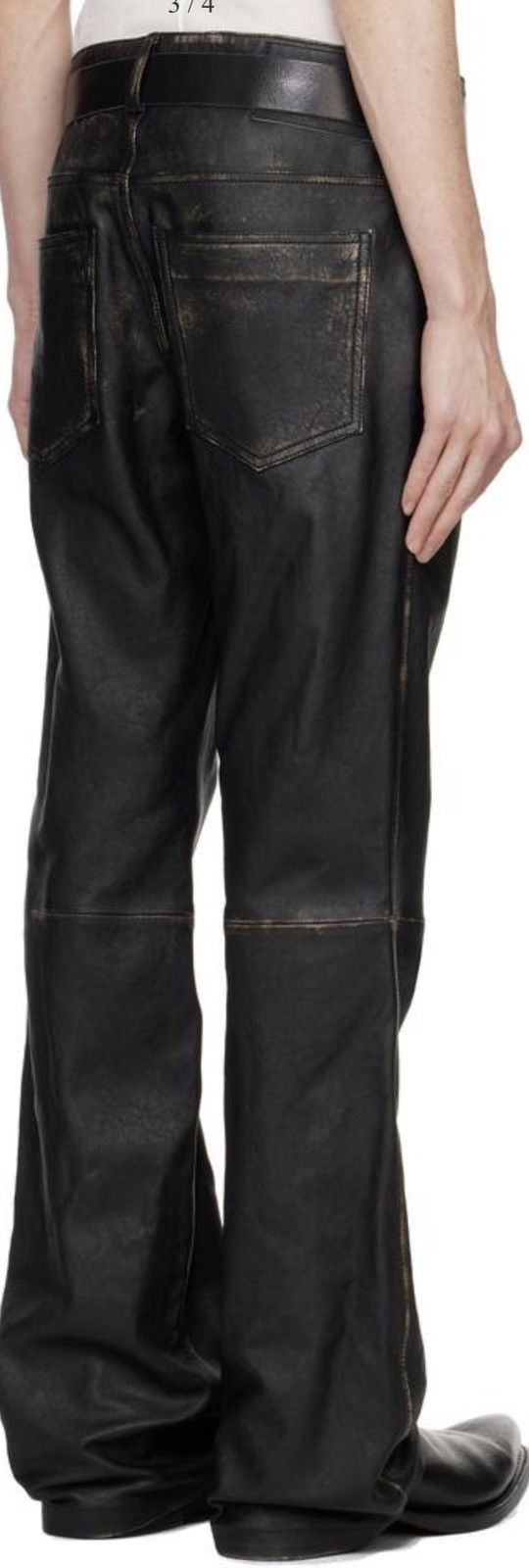 Diesel Diesel P-Blixia Leather Pants Size US 33 - 6 Thumbnail