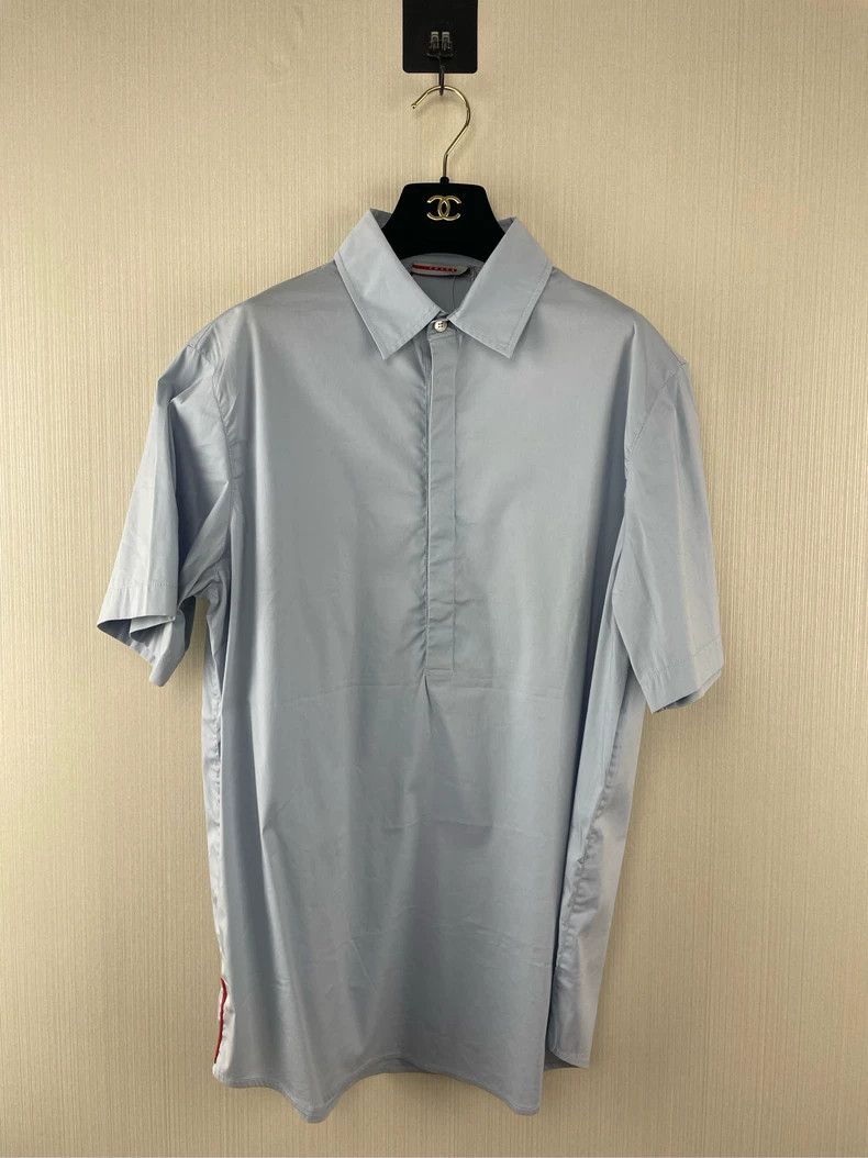 Prada PradaRubber brand logo polo shirt 2503-Nextarrow Size US M / EU 48-50 / 2 - 1 Thumbnail