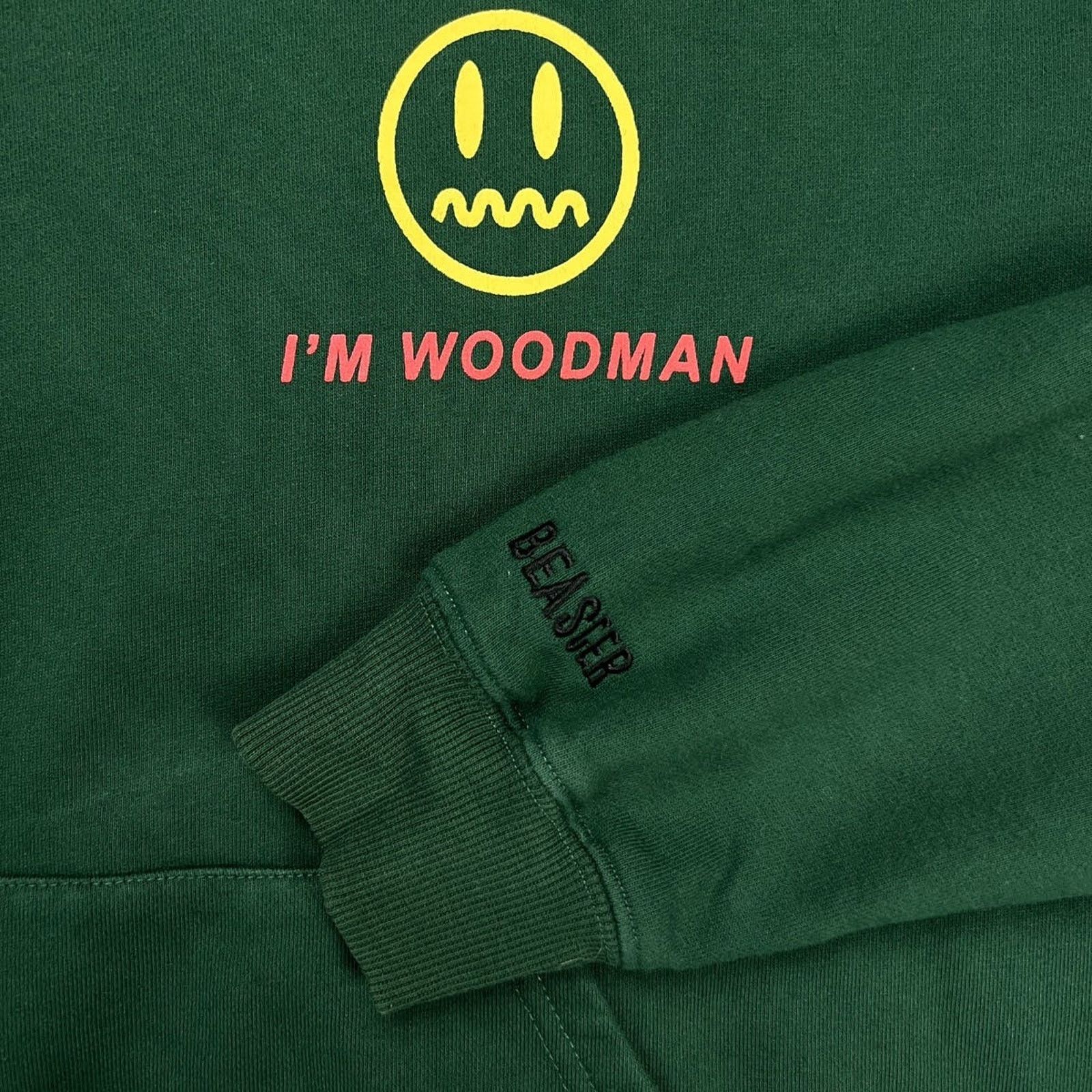 If Six Was Nine × Japanese Brand × Vintage Beaster Hoodie Small I'm Woodman Smiley Japanese Pullover Size US S / EU 44-46 / 1 - 2 Thumbnail