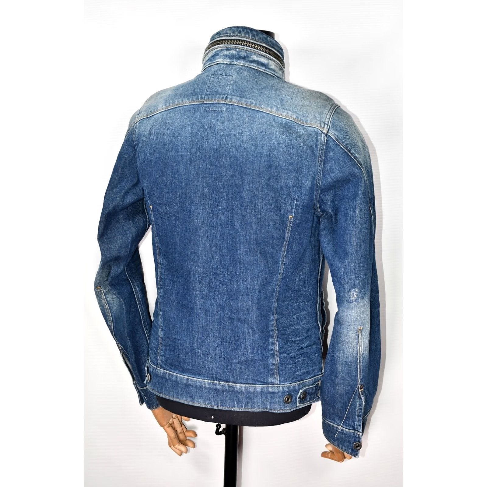 G-Star G-Star Arc Chopper 3D Slim Jacket DK Aged Restored Wils Stretch Denim size L Men Jacket Denim Size US L / EU 52-54 / 3 - 3 Thumbnail