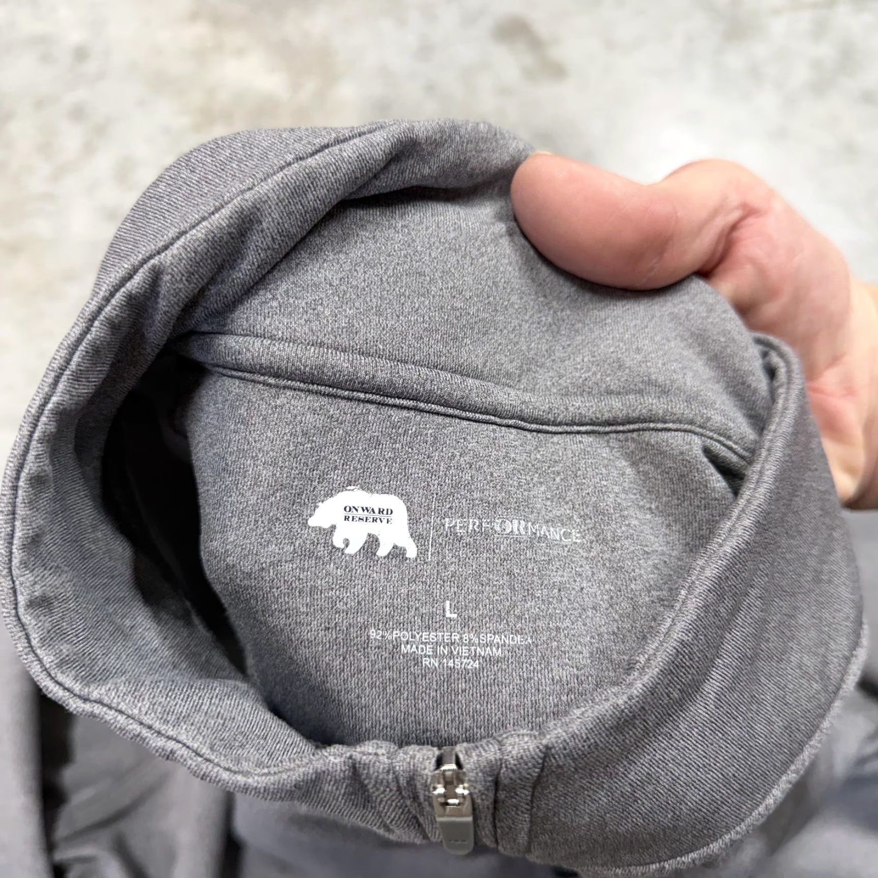 Vintage Onward Reserve Pullover Mens L Gray 1/4 Zip Long Sleeve Performance Top Size US L / EU 52-54 / 3 - 3 Thumbnail