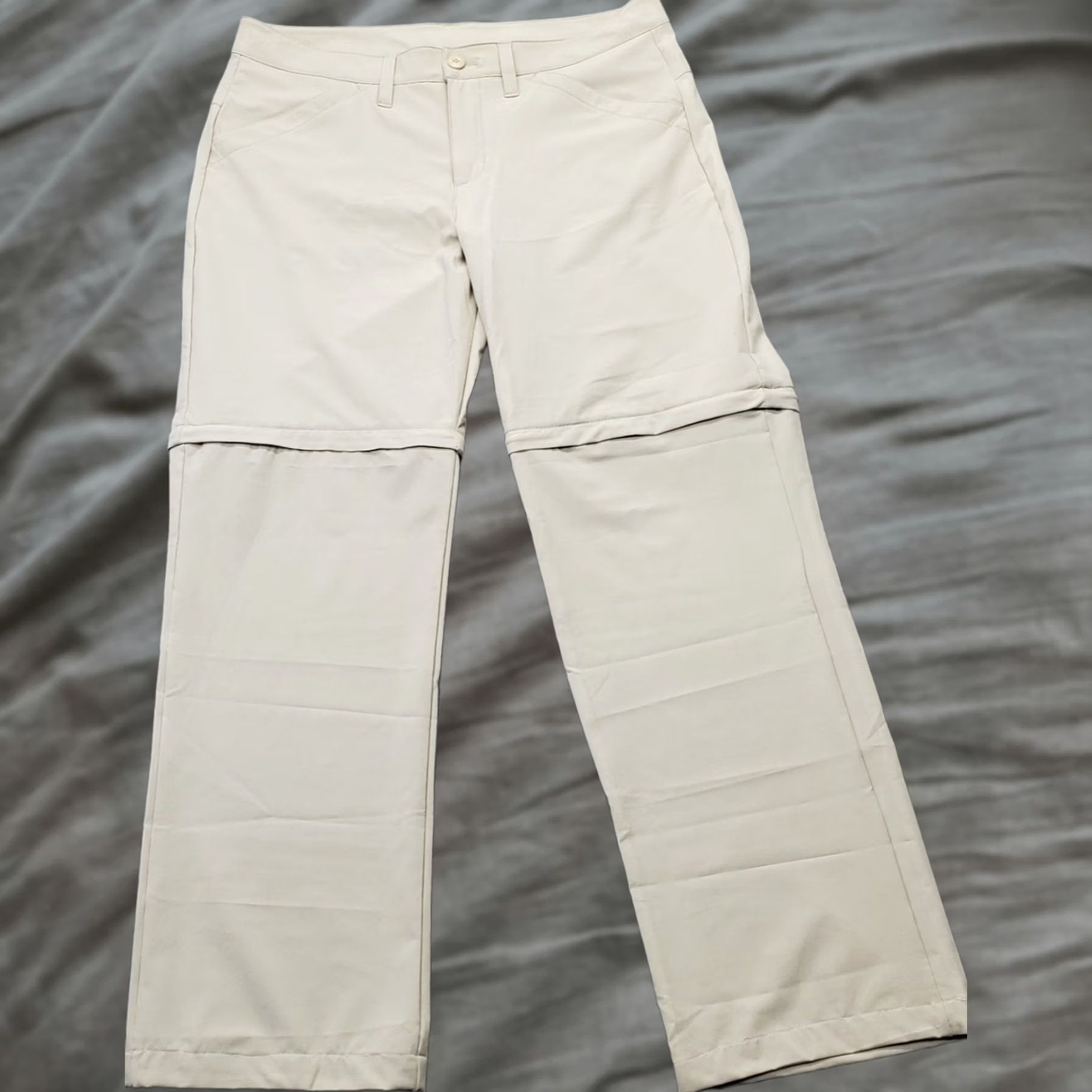 Eddie Bauer Eddie Bauer Womens Size 12 Tan Convertible Zip-Off Pants Chino Straight Leg Measurements 29" Inseam Stretch Pockets Size 34" / US 12 / IT 48 - 1 Thumbnail