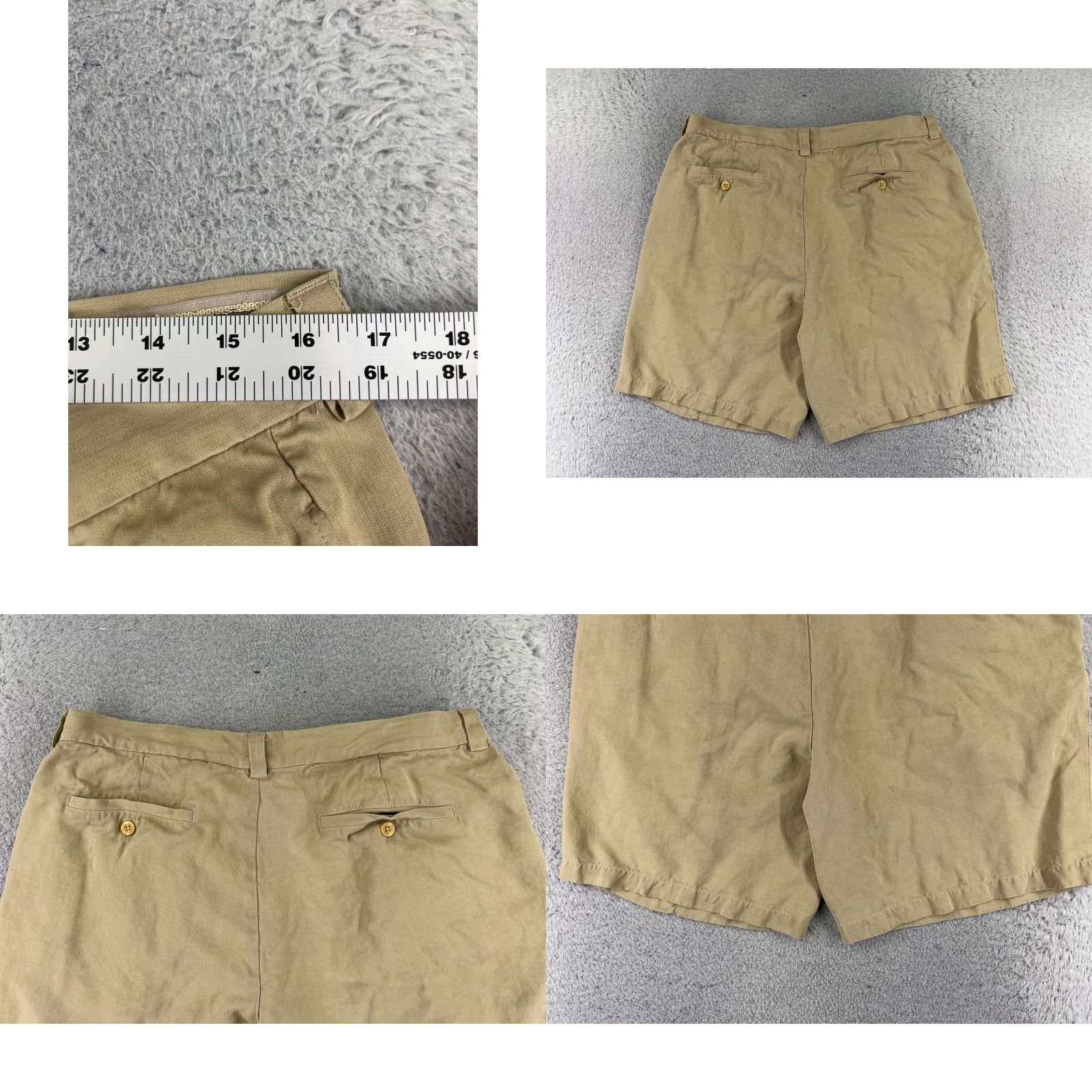 Tommy Bahama Tommy Bahama Shorts Adult 36 Beige Silk Bermuda Pleated Beach Vacation Size US 36 / EU 52 - 9 Thumbnail