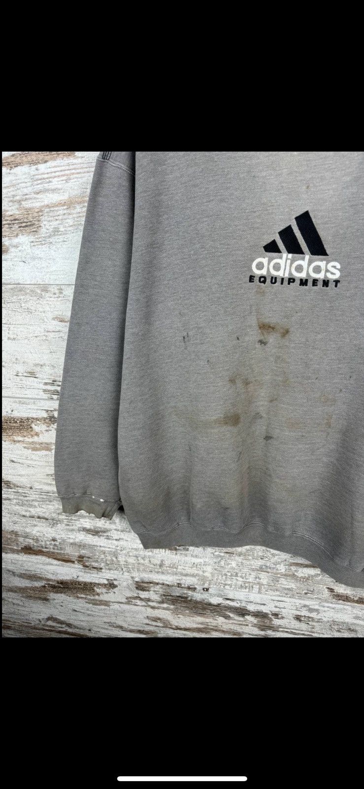 Adidas × Vintage Mens Vintage Adidas Equipment Distressed Sweatshirt Size US M / EU 48-50 / 2 - 10 Thumbnail