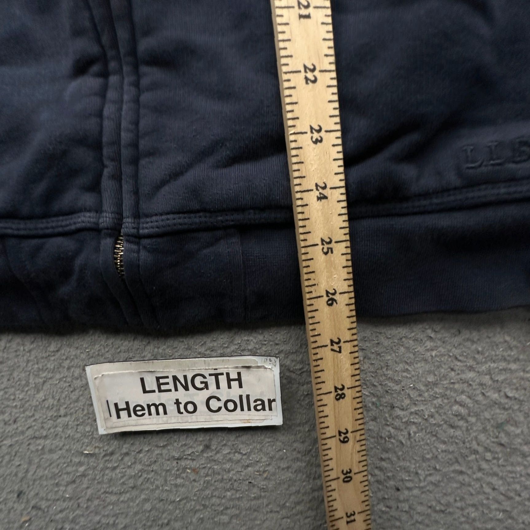 Vintage LL Bean Katahdin Iron Works Sherpa Lined Hoodie Jacket Mens Large Navy Zip SUV? Size US XL / EU 56 / 4 - 3 Thumbnail