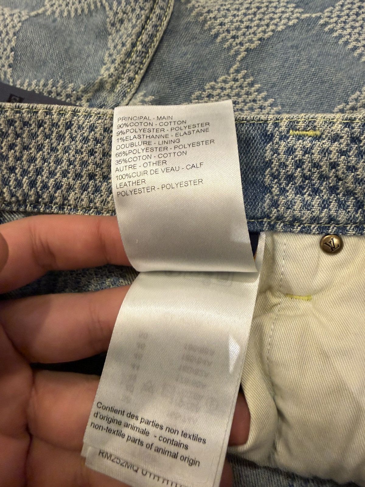 Louis Vuitton Louis Vuitton Damier 3D Light Denim Shorts Size US 34 / EU 50 - 5 Thumbnail