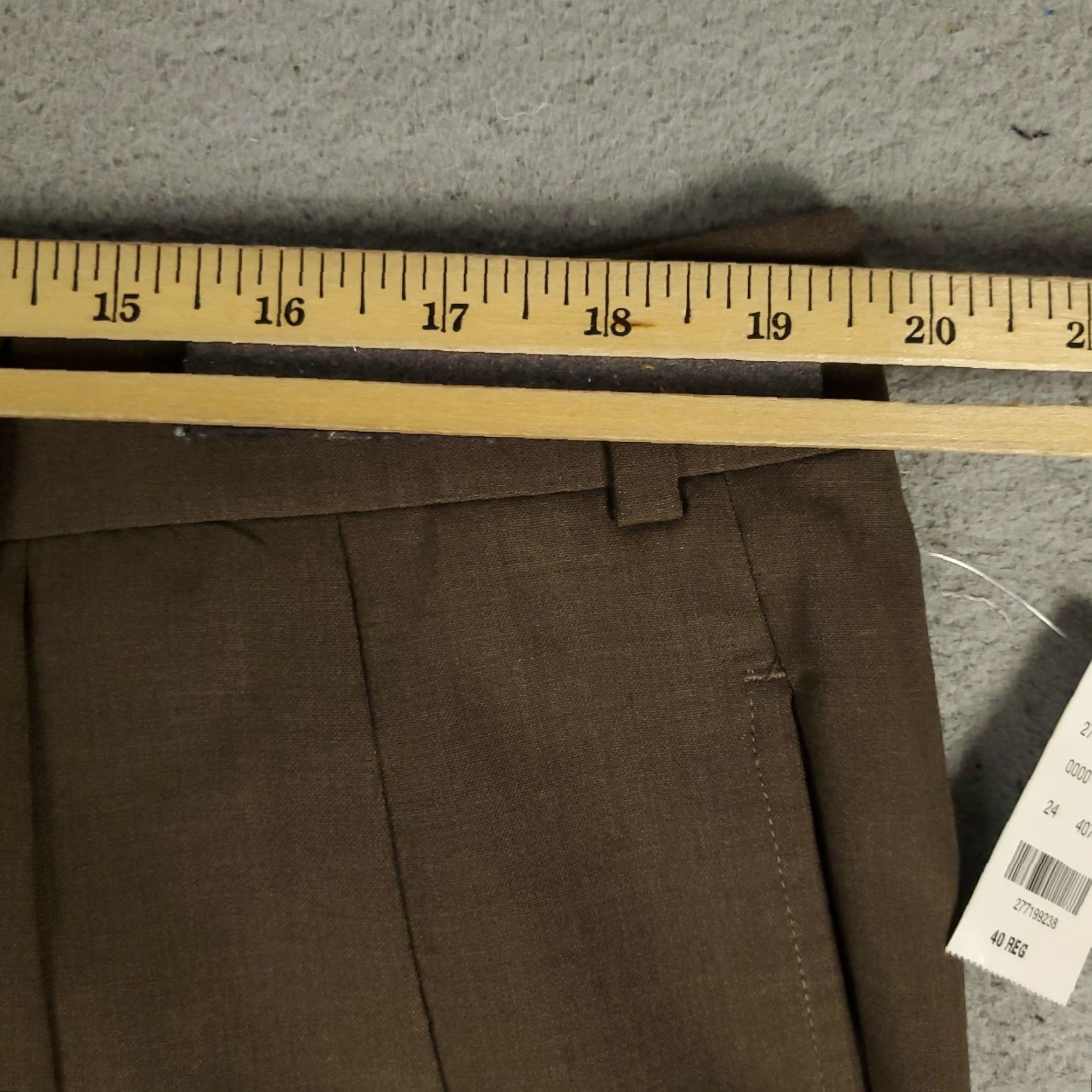 Brooks Brothers Brooks Brothers Pants Mens 40x36 Brown Dress Wool Unhemmed Pleated Regular Fit Size US 40 / EU 56 - 3 Thumbnail