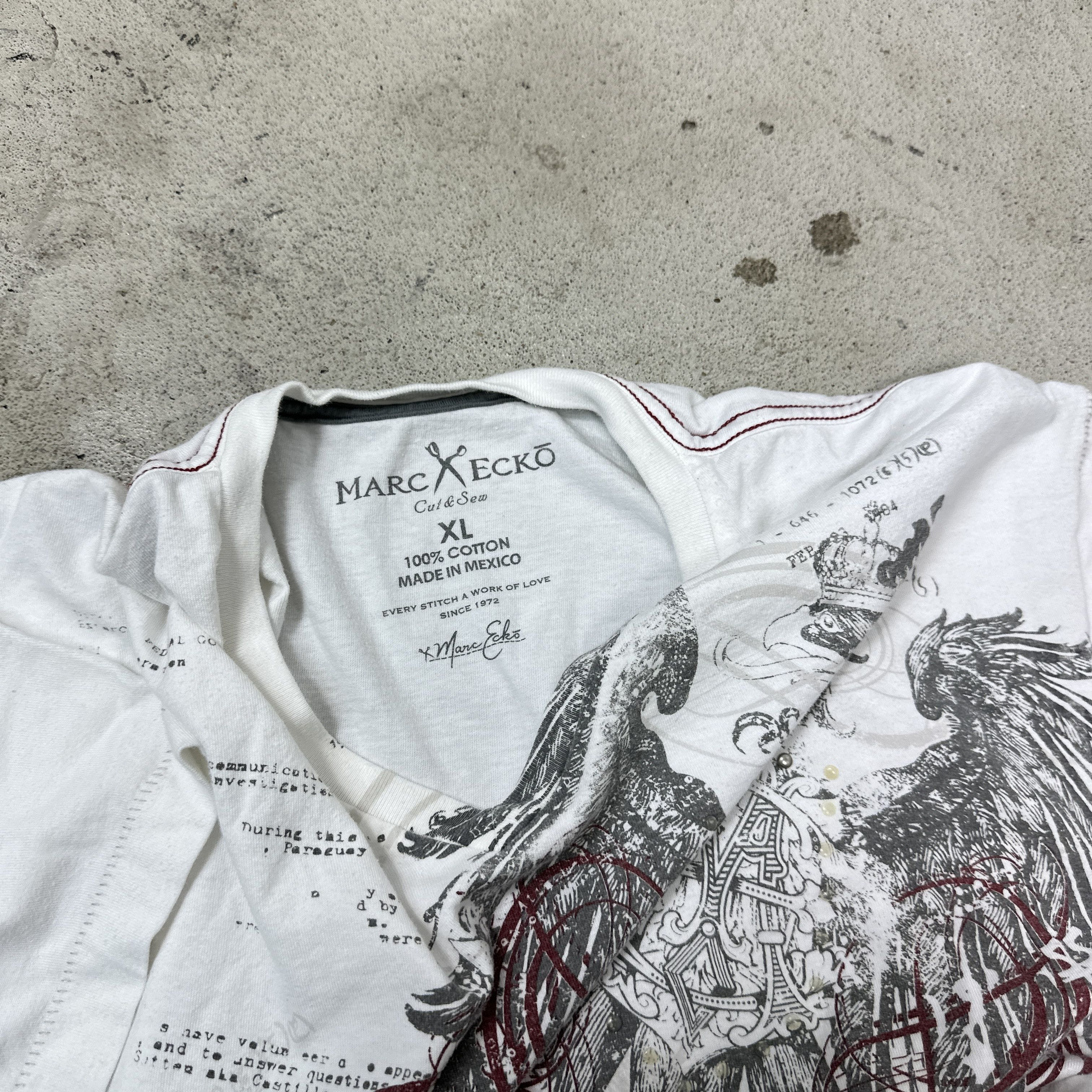 Marc Ecko Vintage Marc Ecko Hip-Hop Printed Oversize T-shirt Y2K Size US XL / EU 56 / 4 - 4 Thumbnail