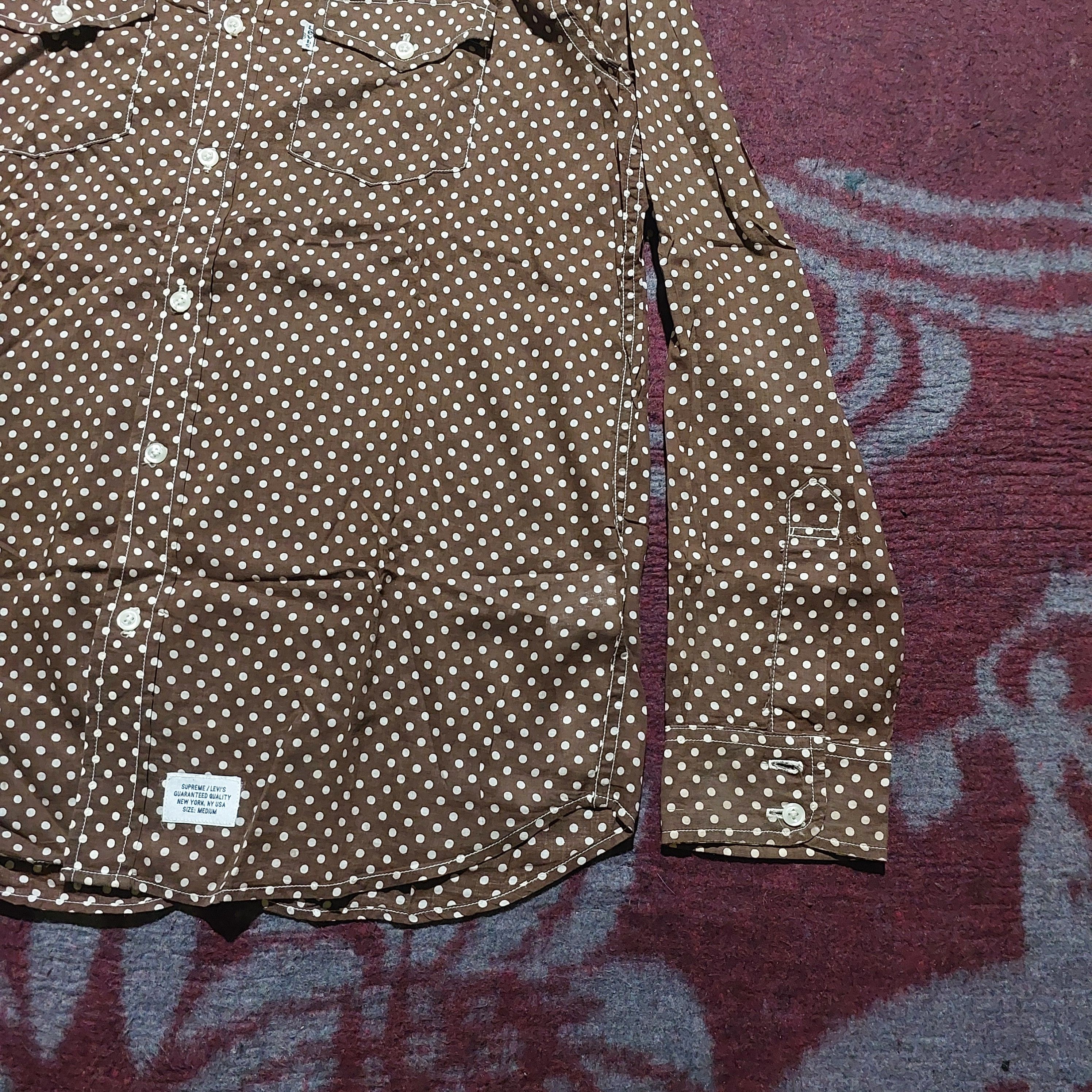 Levi's × Supreme Levi's x supreme western polka brown shirt Size US M / EU 48-50 / 2 - 5 Thumbnail