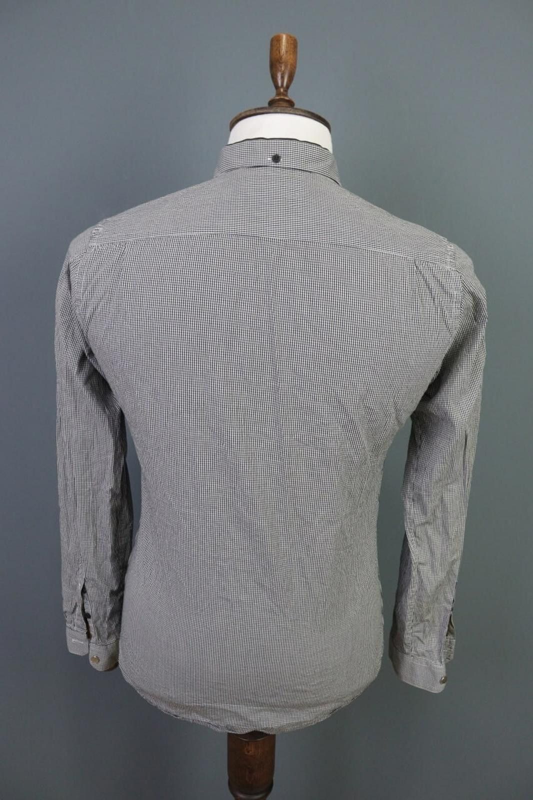 The Kooples The Kooples Sport Fitted Check Gray Shirt Size S Size US S / EU 44-46 / 1 - 9 Thumbnail
