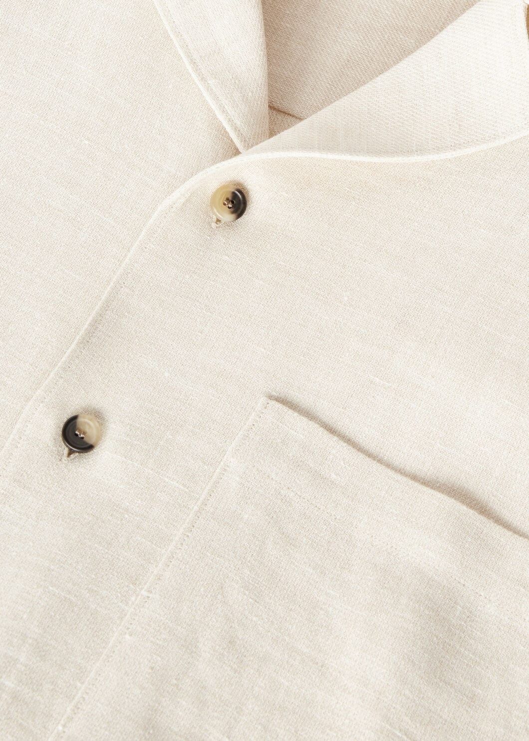 Loro Piana o1w1db10725 FAΟ7683 Federico Linen Shirt in Ivory Size US M / EU 48-50 / 2 - 7 Thumbnail