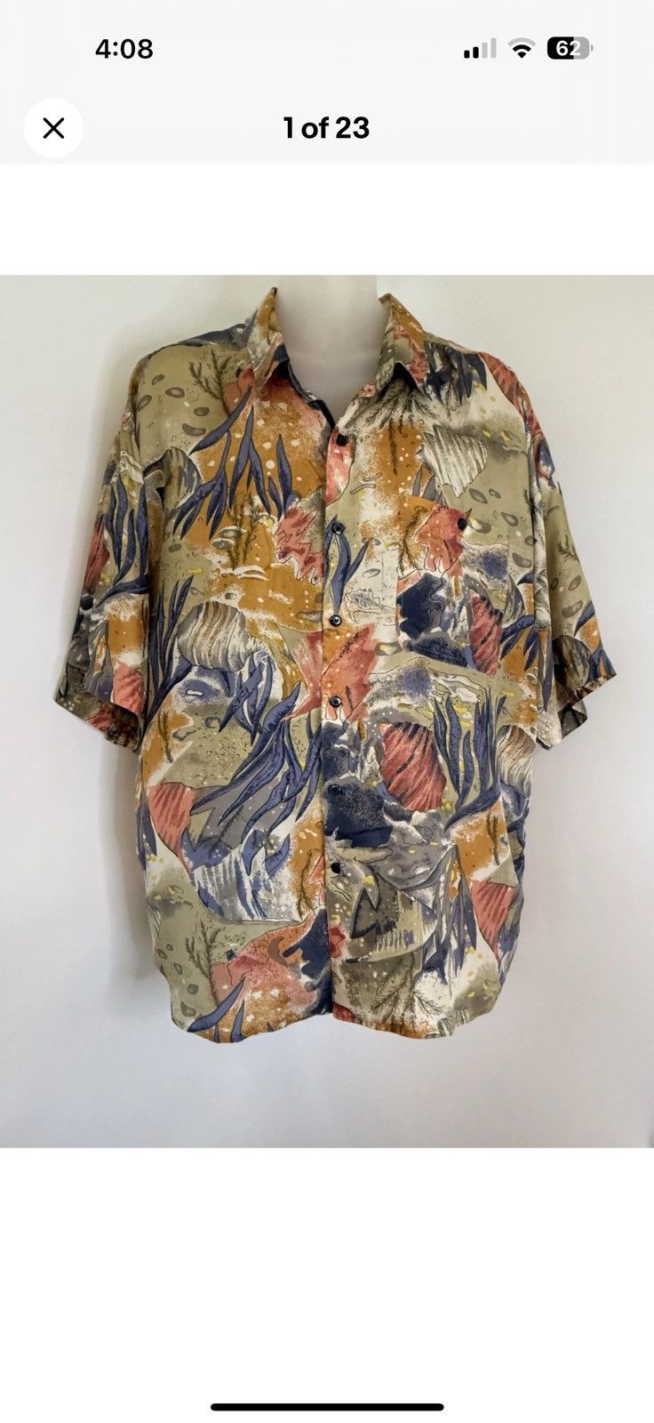 Other Summa Silk Tropical Fish Shirt XL Short Sleeve Hawaiian Size US XL / EU 56 / 4 - 1 Thumbnail