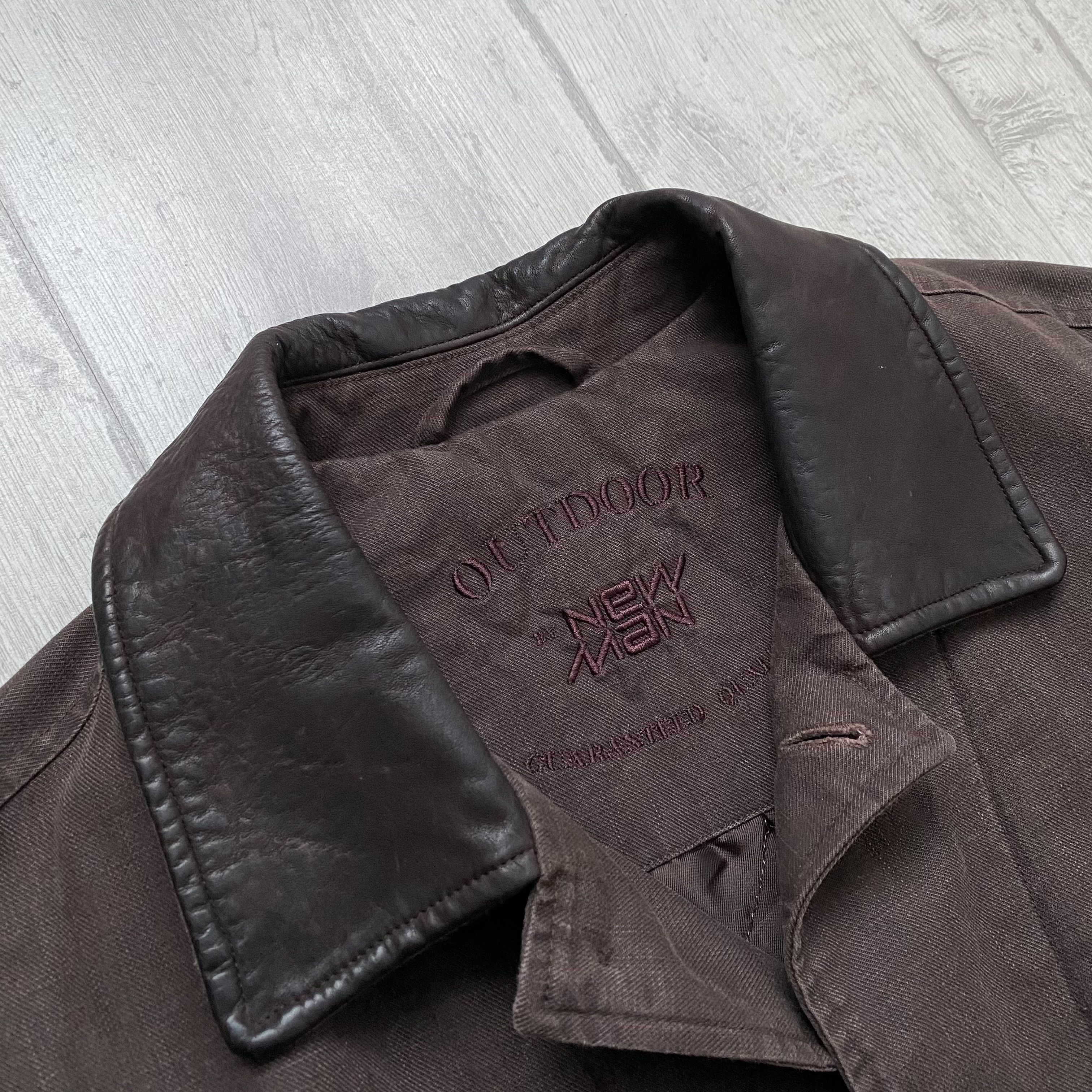 Marlboro Classics Marlboro style Vintage 90s denim coat jacket Leather neck Size US M / EU 48-50 / 2 - 5 Thumbnail