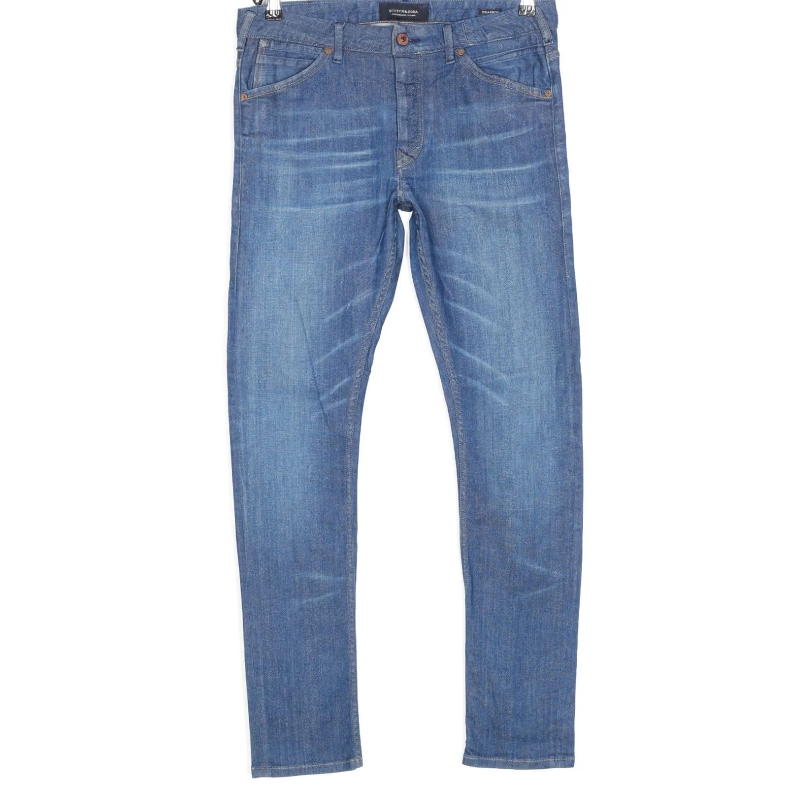 Scotch & Soda SCOTCH & SODA PHAIDON Jeans Men Slim 32x32 Denim Blue 5-Pocket Stretch DZ7545 Mens Size US 32 / EU 48 - 2 Thumbnail
