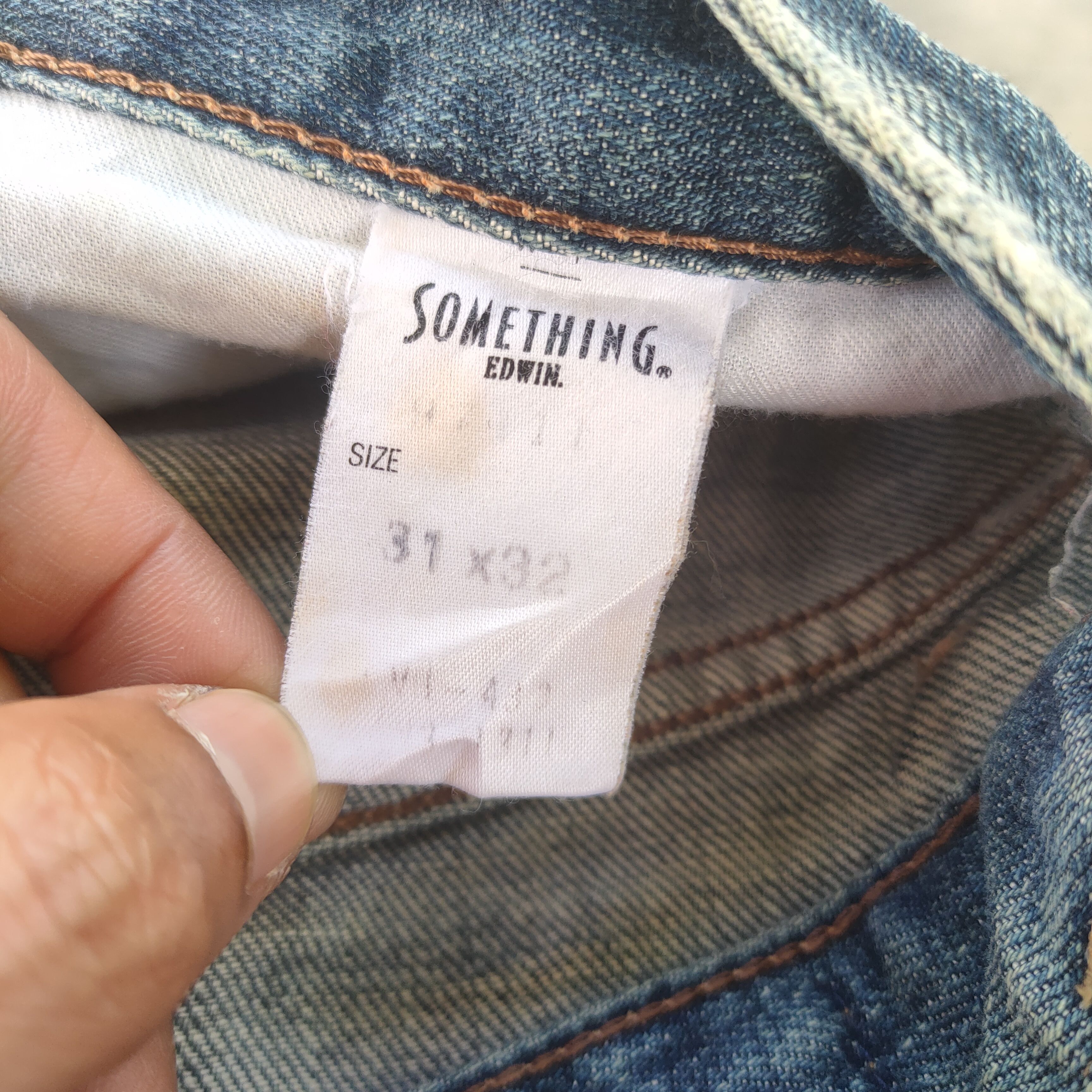 Japanese Brand VINTAGE SOMETHING FLARE FADED DENIM JEANS PANTS Size US 31 - 13 Thumbnail