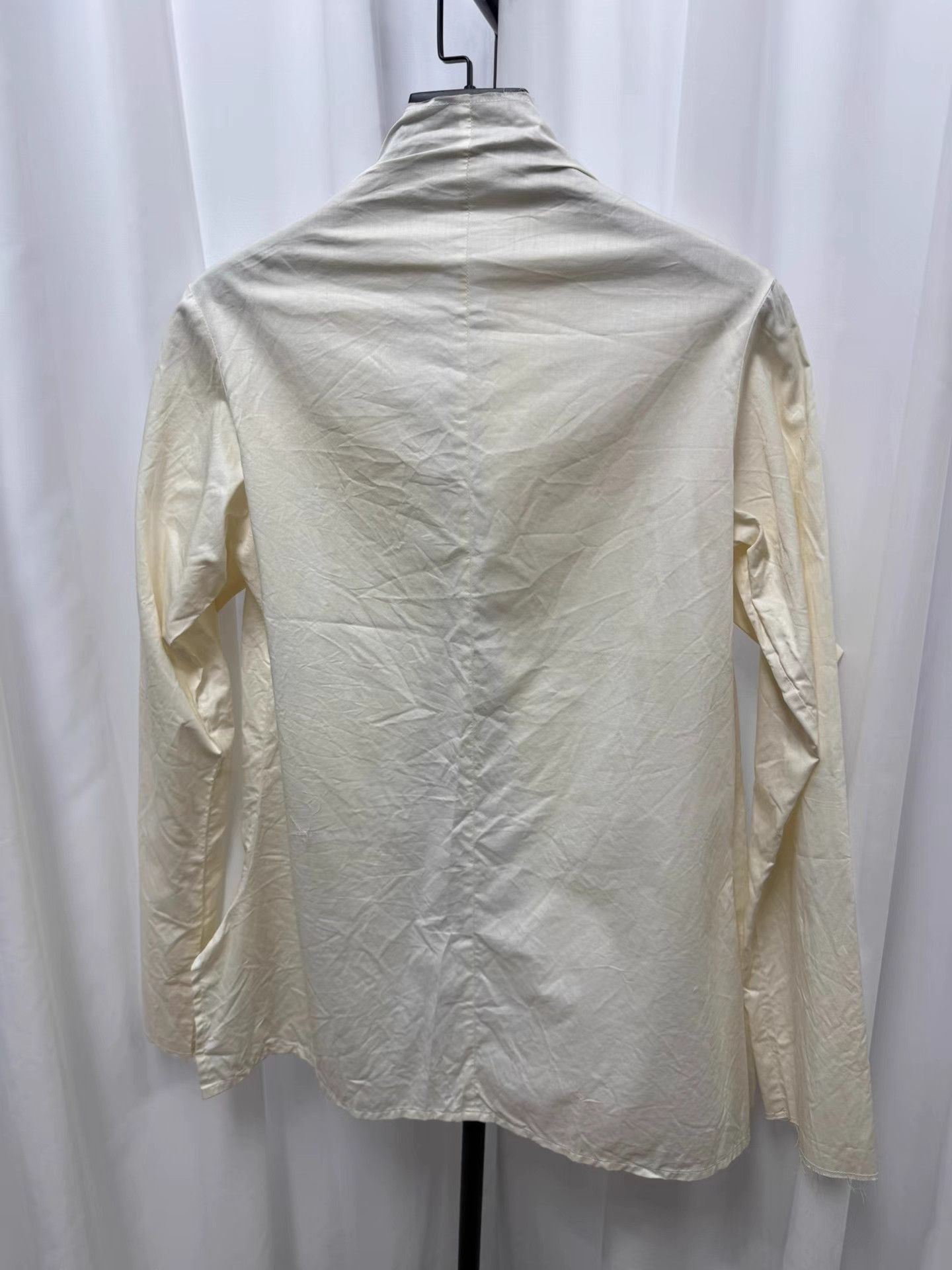 Yohji Yamamoto Yohji Yamamoto Mainline Lace-Up Distressed Silk Shirt K20 Size XS / US 0-2 / IT 36-38 - 7 Thumbnail