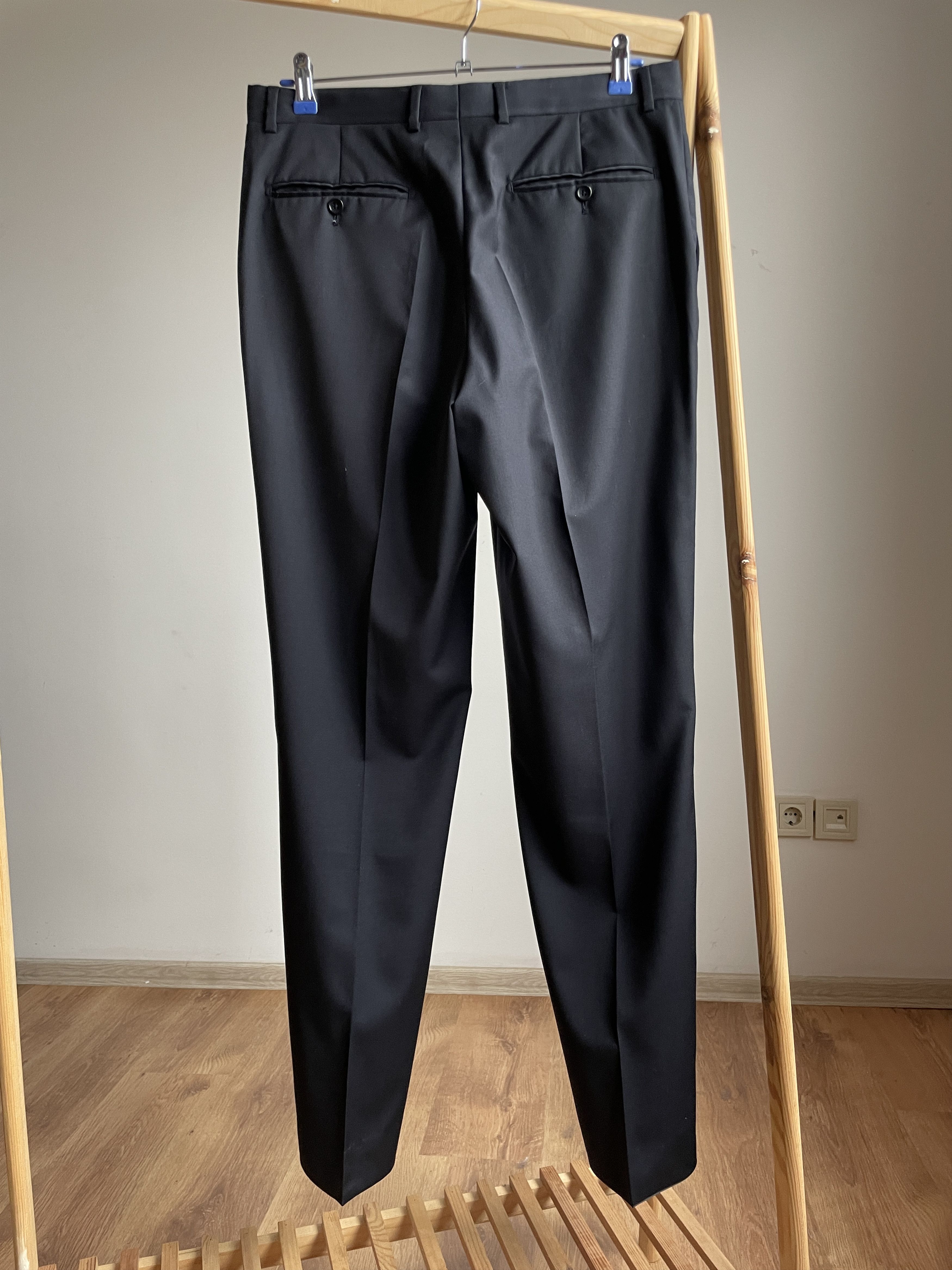 Boggi Boggi Milano Dark Navy Wool 3 Button Suit Size EUR 48 Size 38R - 9 Thumbnail