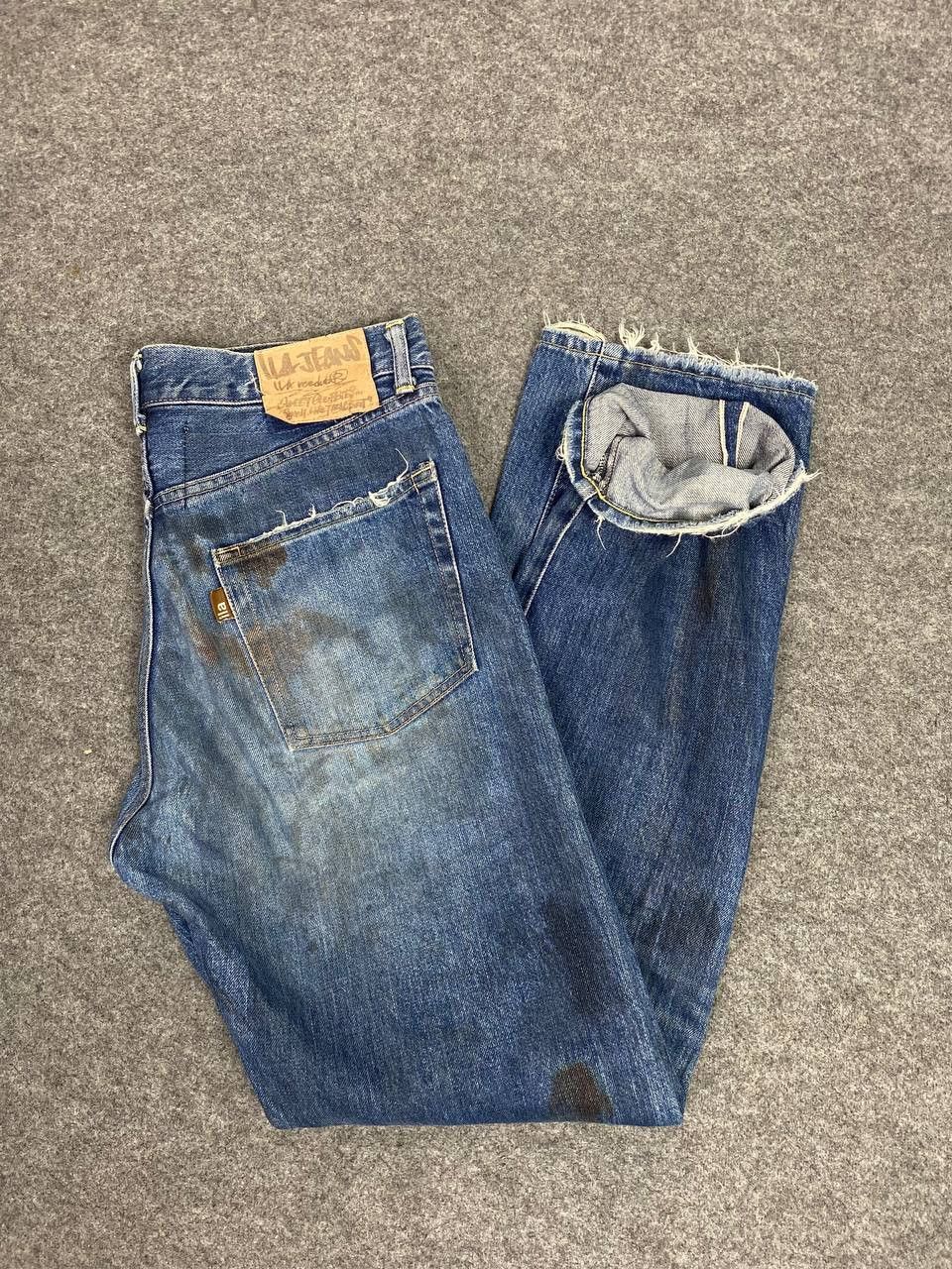 Japanese Brand vintage japanese brands selvedge distressed rework denim Size US 34 / EU 50 - 2 Thumbnail
