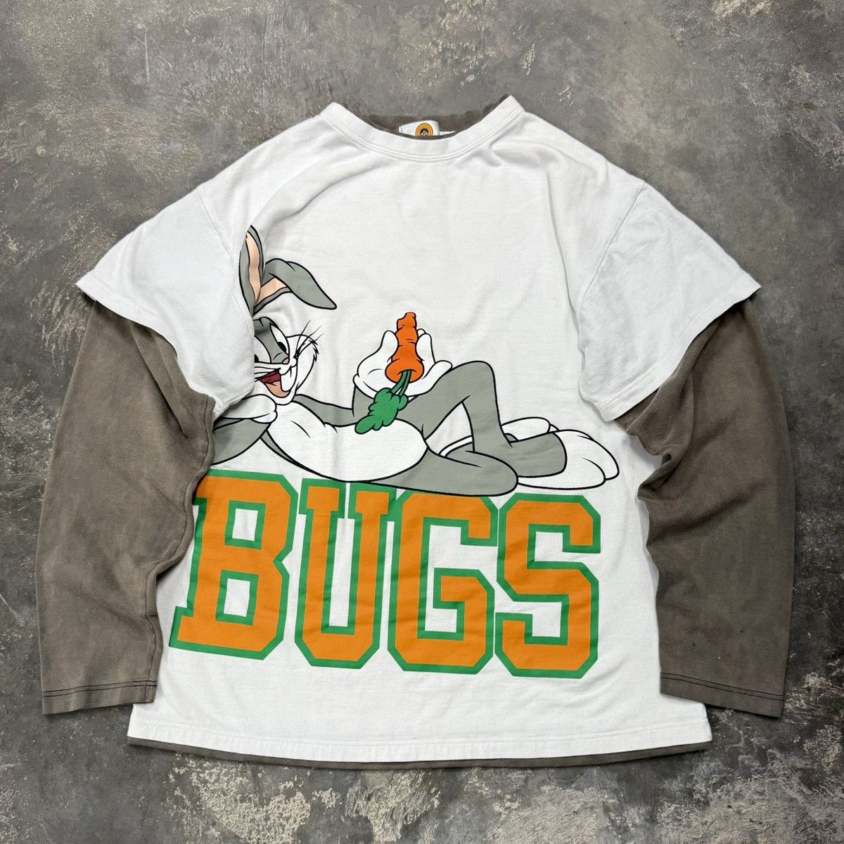 Warner Bros Vintage Looney Tunes Bugs Bunny Layered Long Sleeve Tee Size US M / EU 48-50 / 2 - 1 Thumbnail