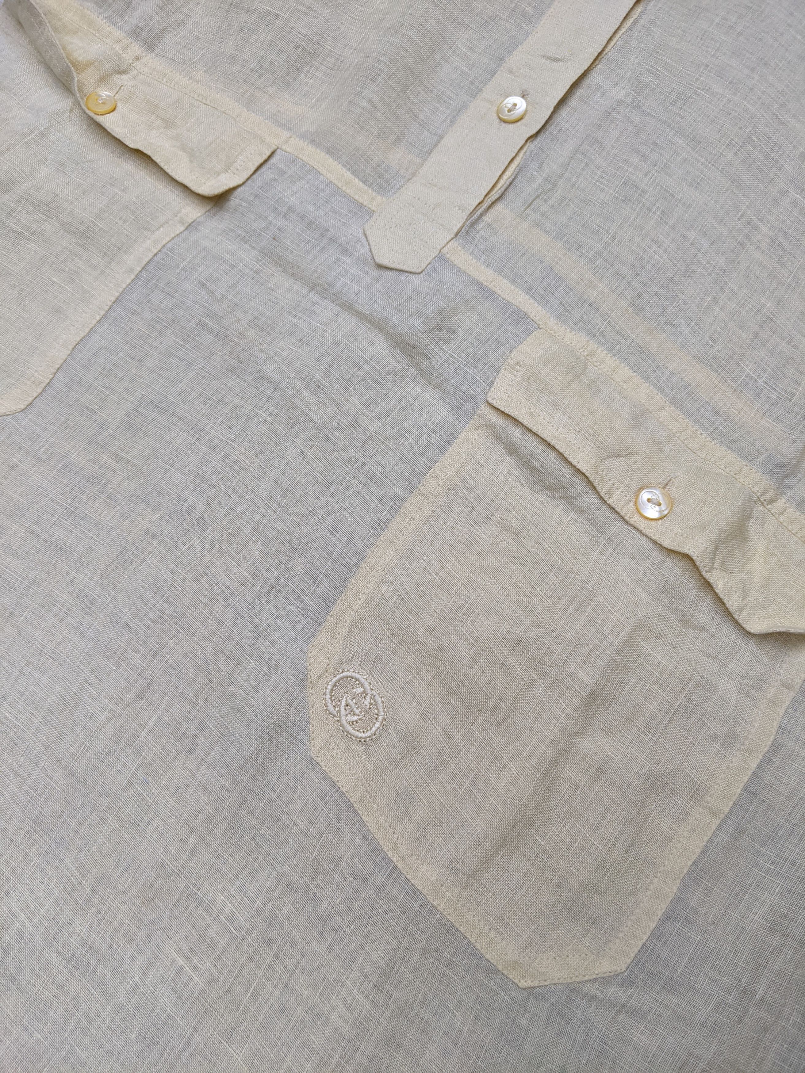 Gucci Vintage Gucci Linen Shirt Size US M / EU 48-50 / 2 - 5 Thumbnail